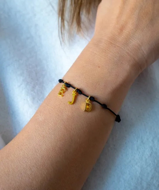 Pulsera con 3 Iniciales Oro