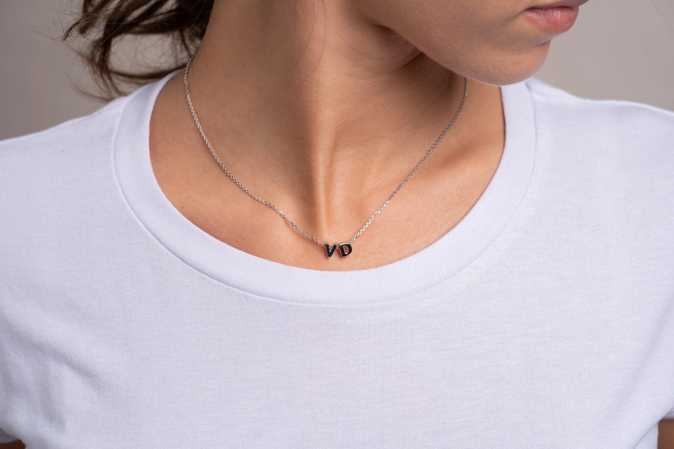 Collar Iniciales Plata