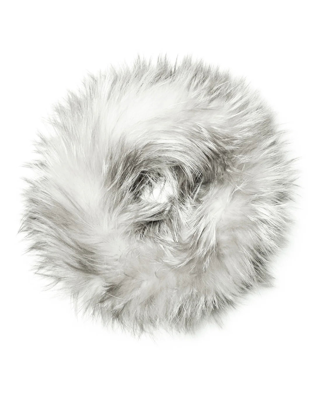 Cuello de piel blanco elástico