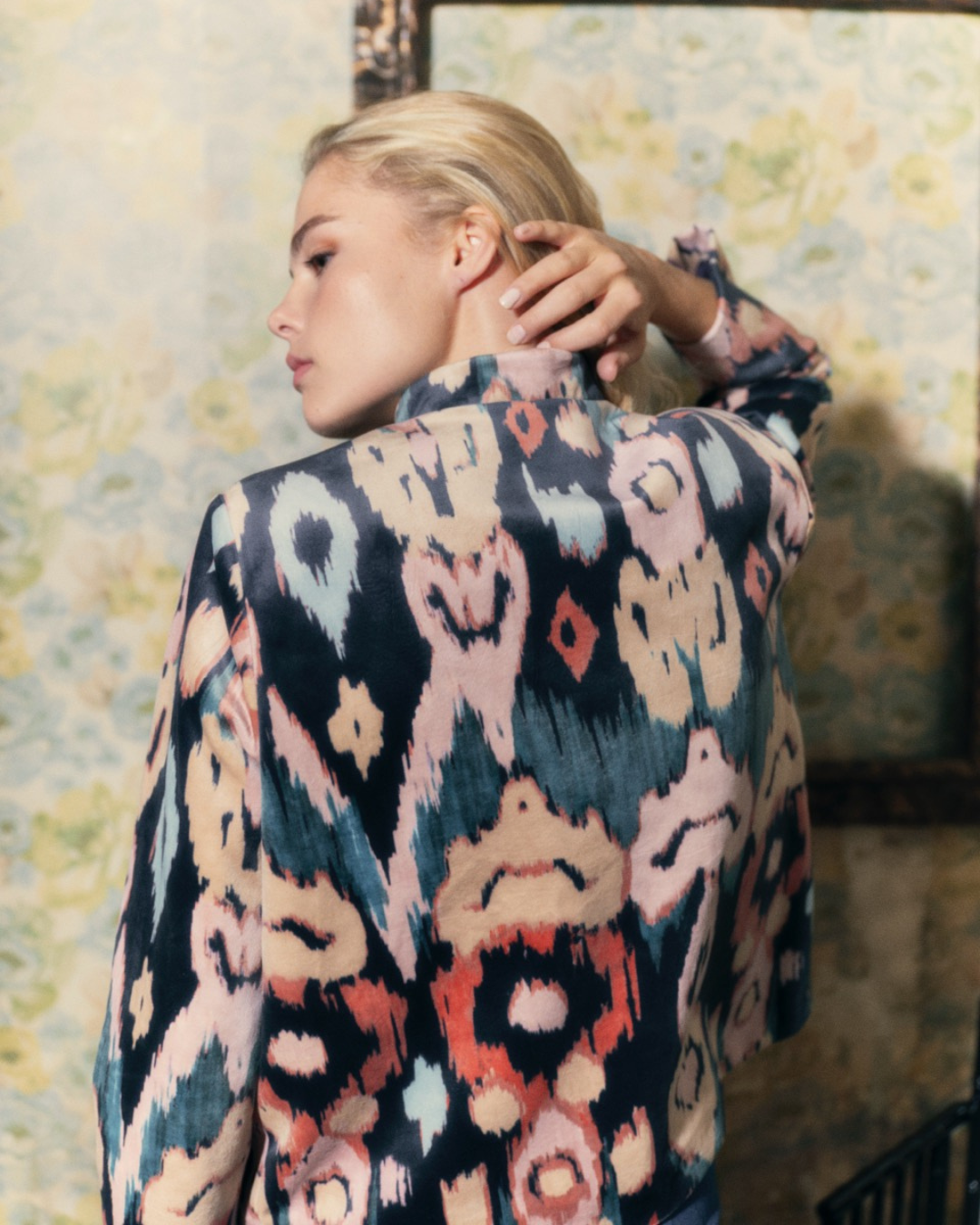 Chaqueta Tang Navy Ikat