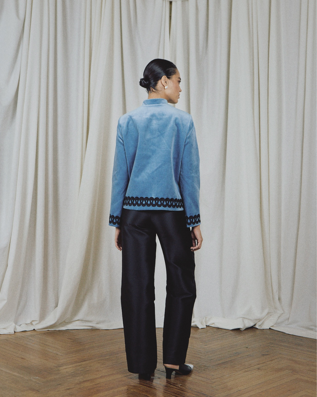 Chaqueta Tang Velveteen Blue Ballerina