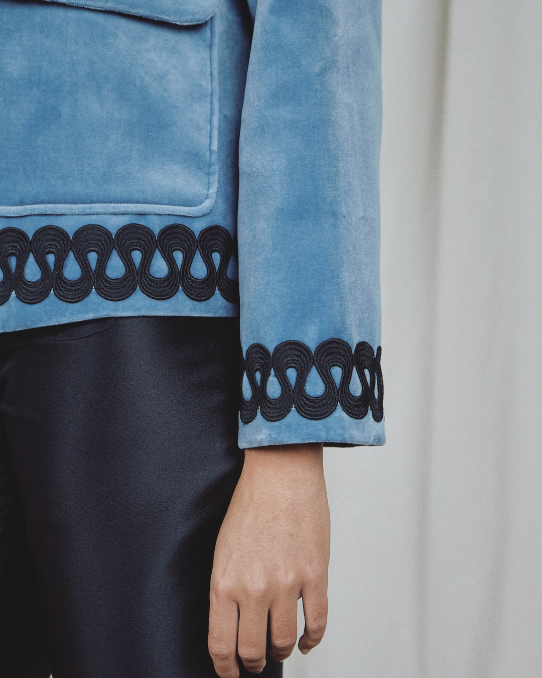 Chaqueta Tang Velveteen Blue Ballerina