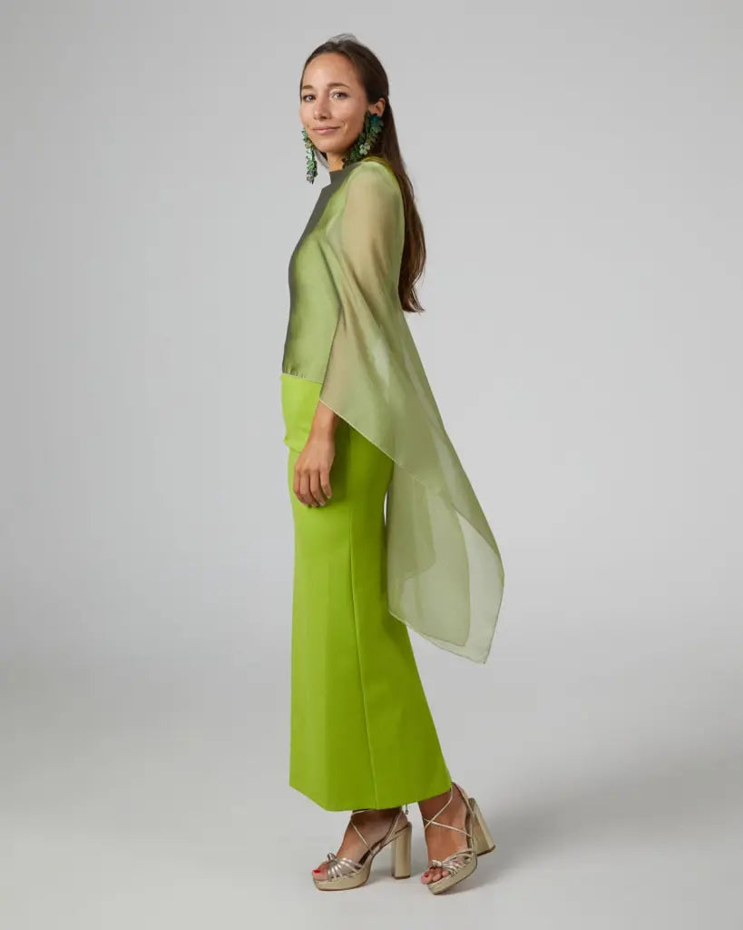 Capa de Gasa Verde Caqui Larga - Panacea