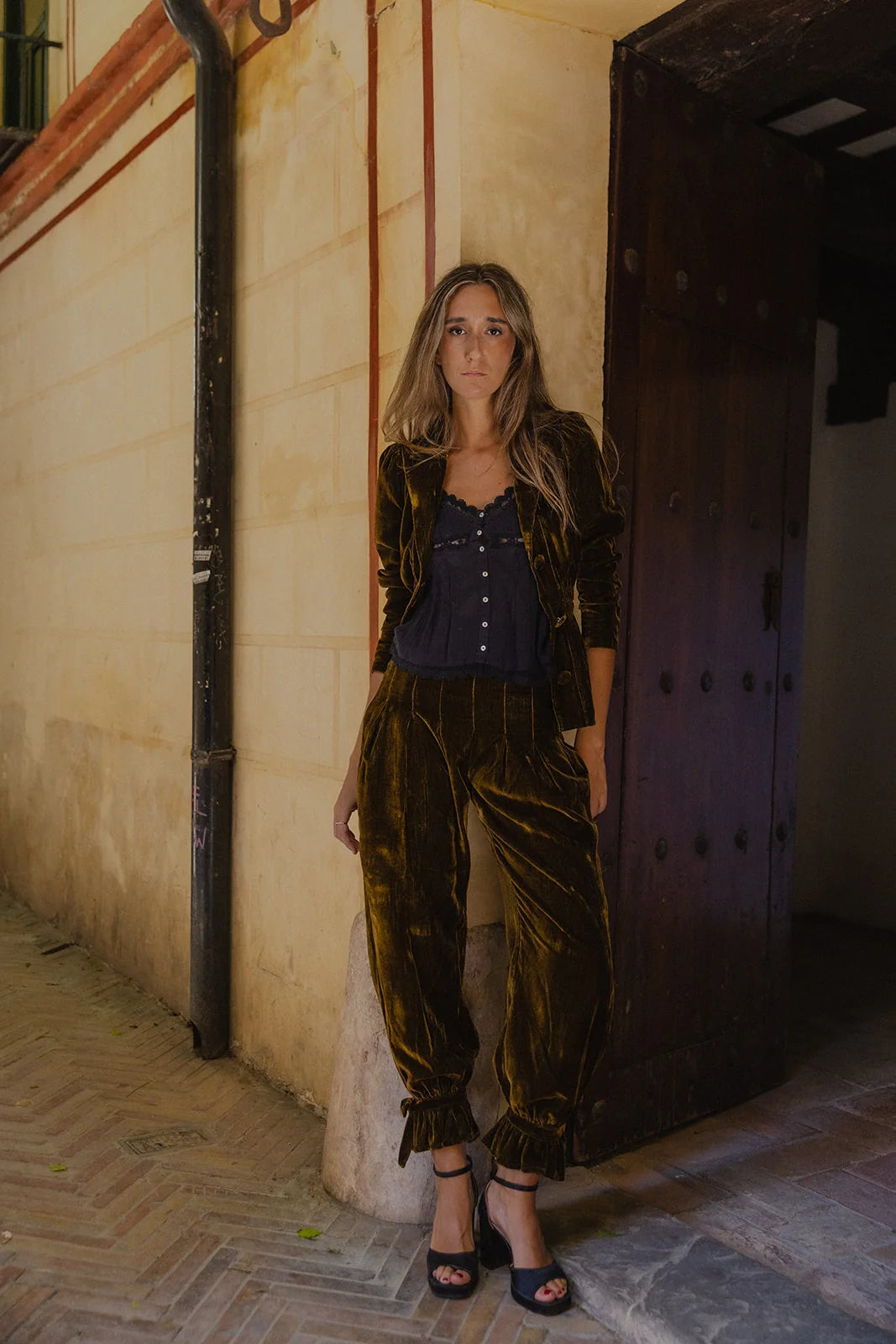 Pantalon Brillo Ocre