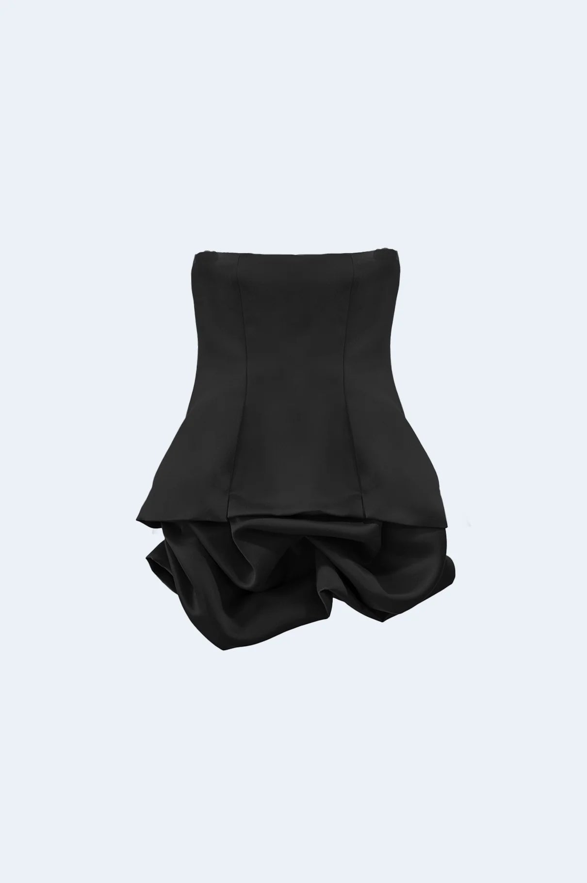 Mini vestido de volumen negro