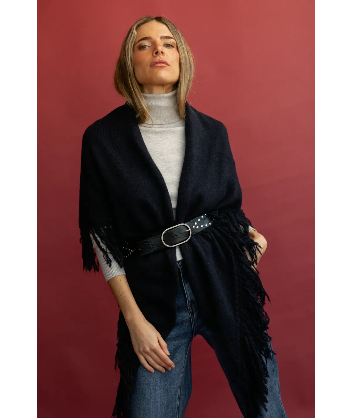 Poncho Meissa Azul Marino