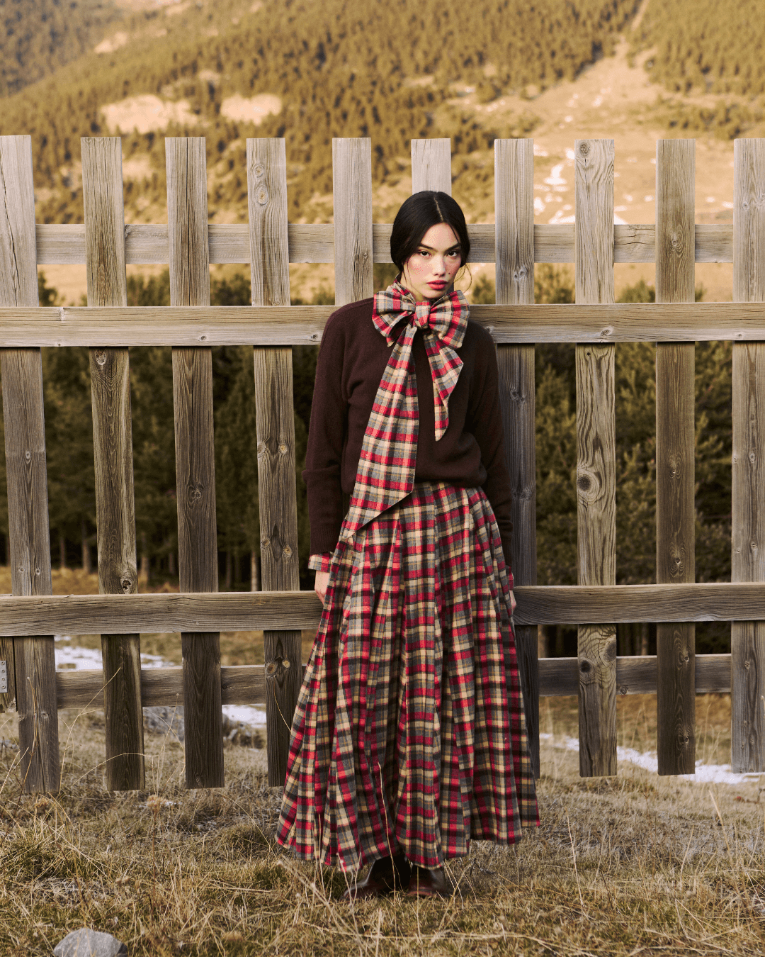 Falda Zanzíbar Chocolate Tartán