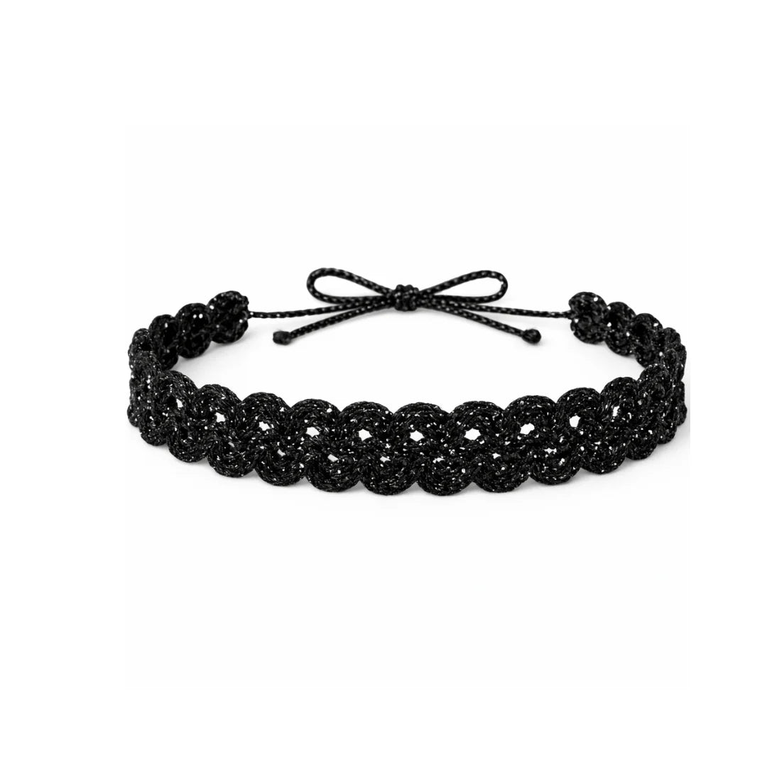 Choker Fyla Negro Brillo