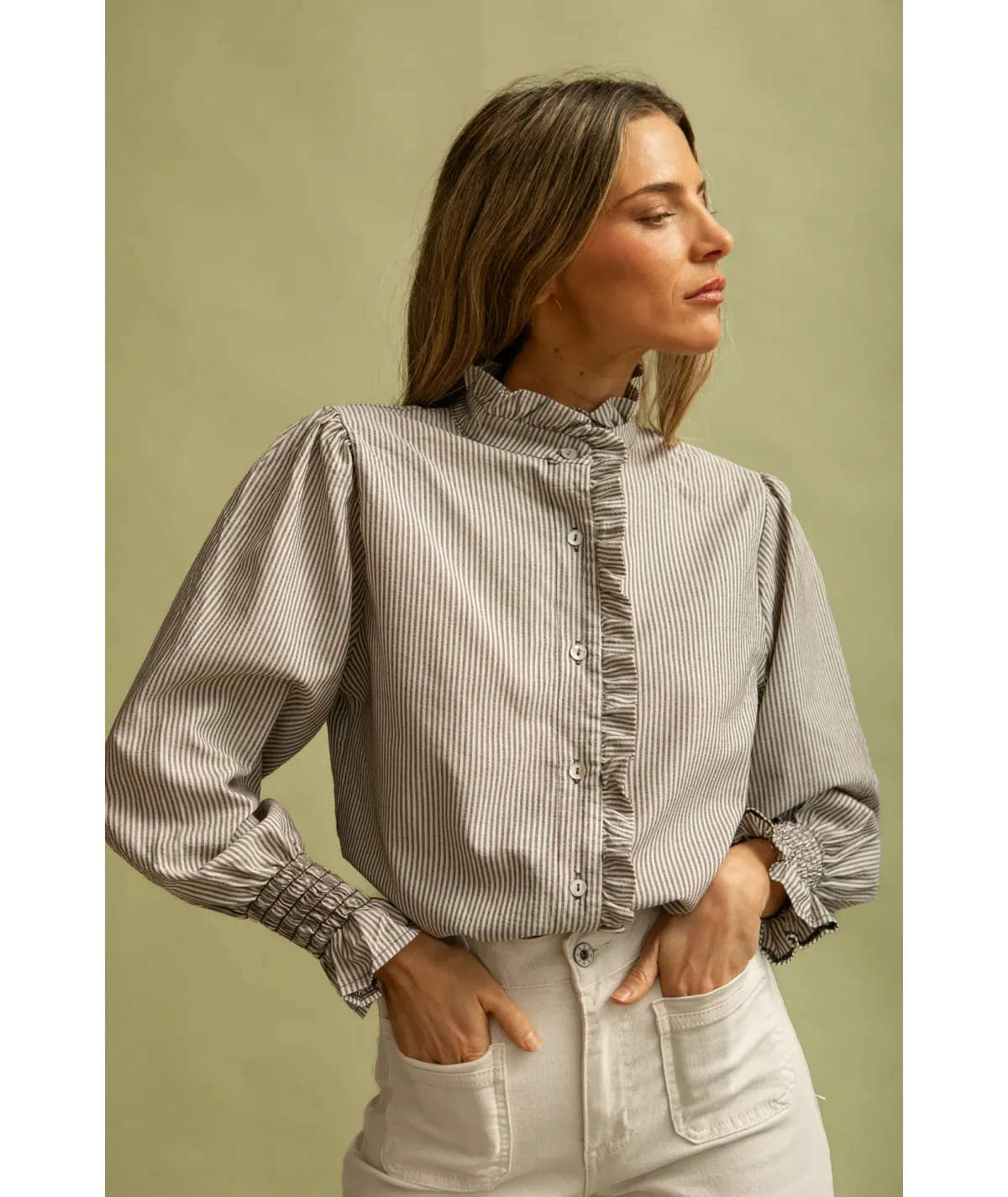 Camisa Positano Marrón