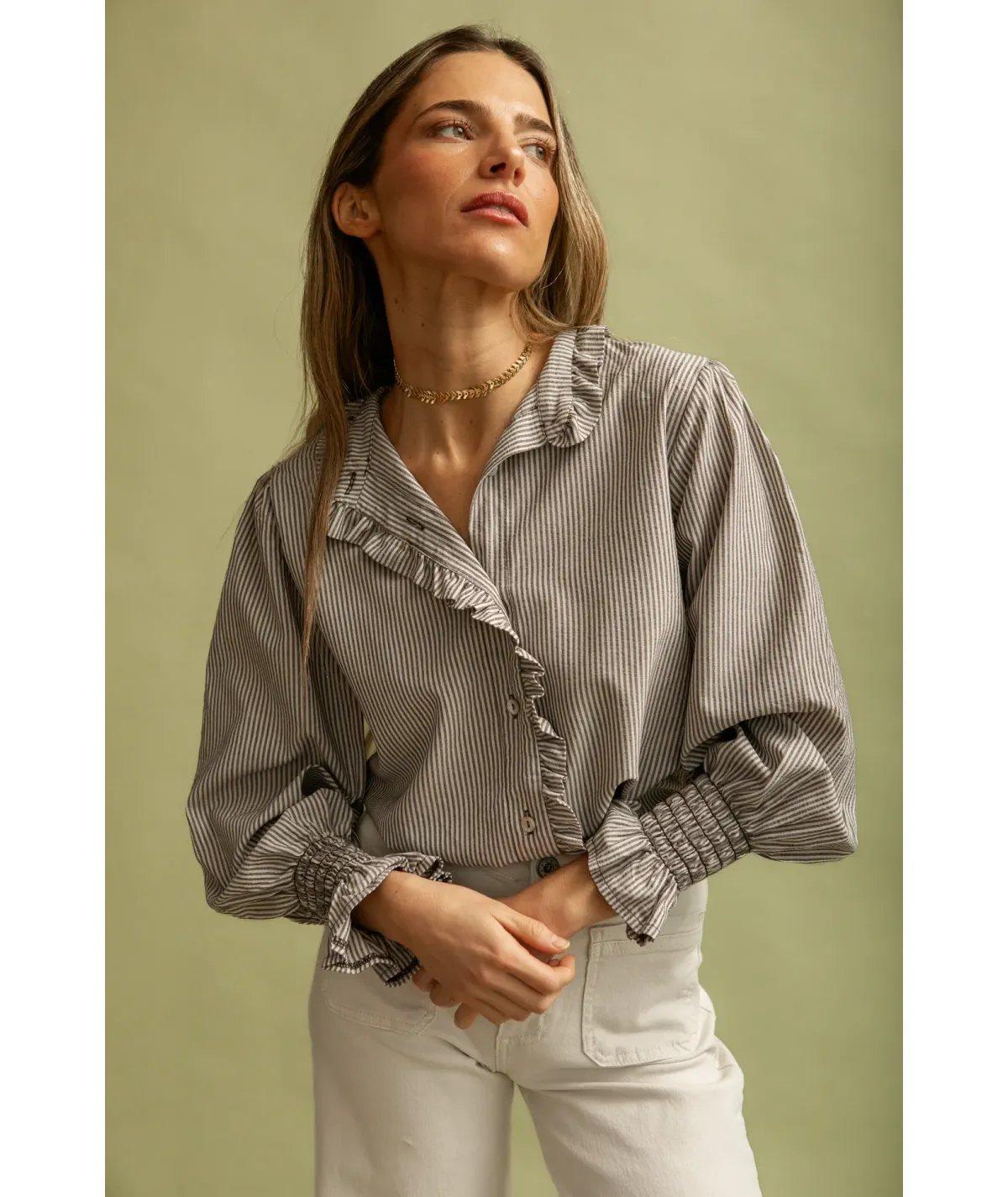 Camisa Positano Marrón