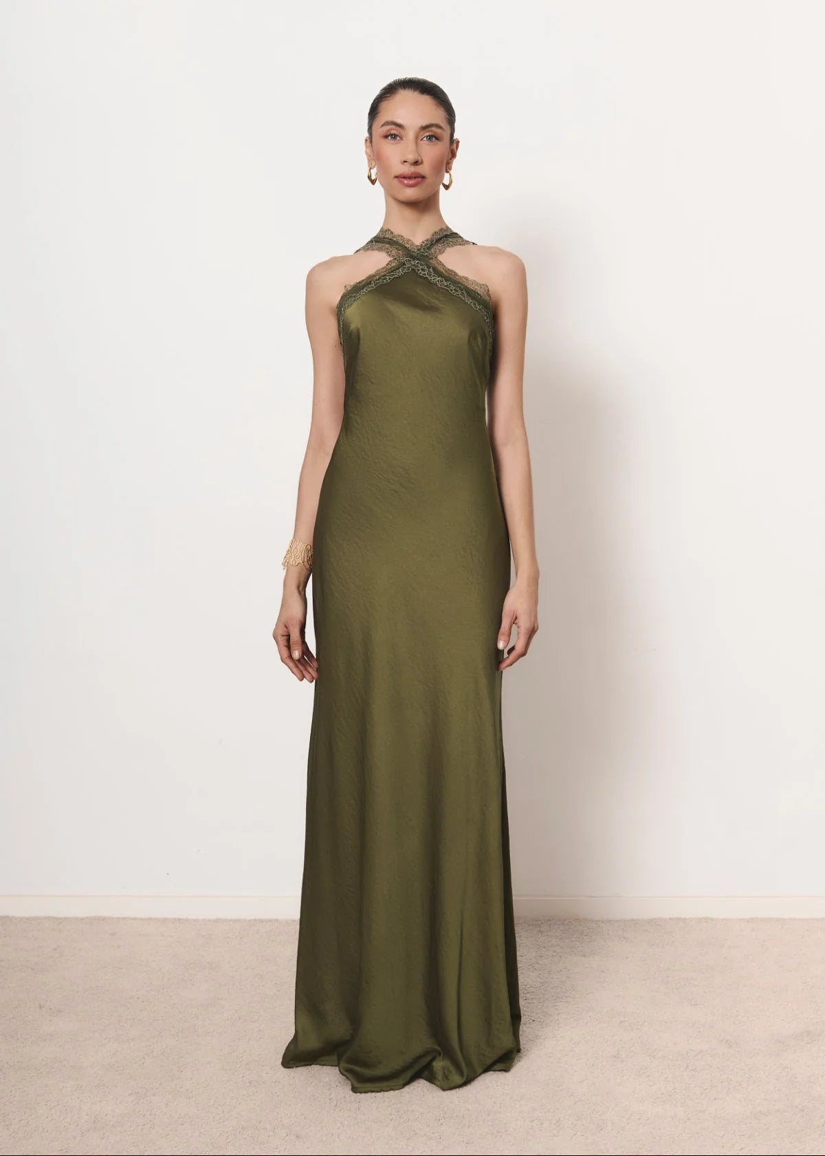 Vestido Luné Verde Caqui