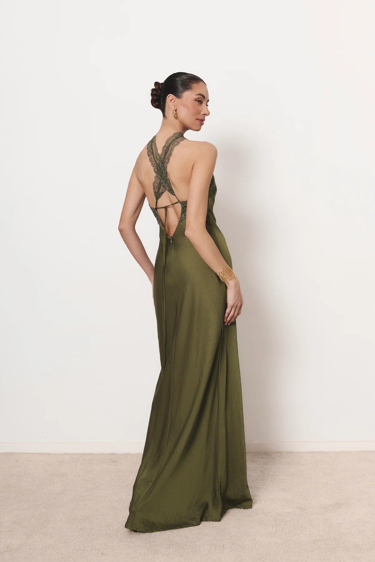 Vestido Luné Verde Caqui