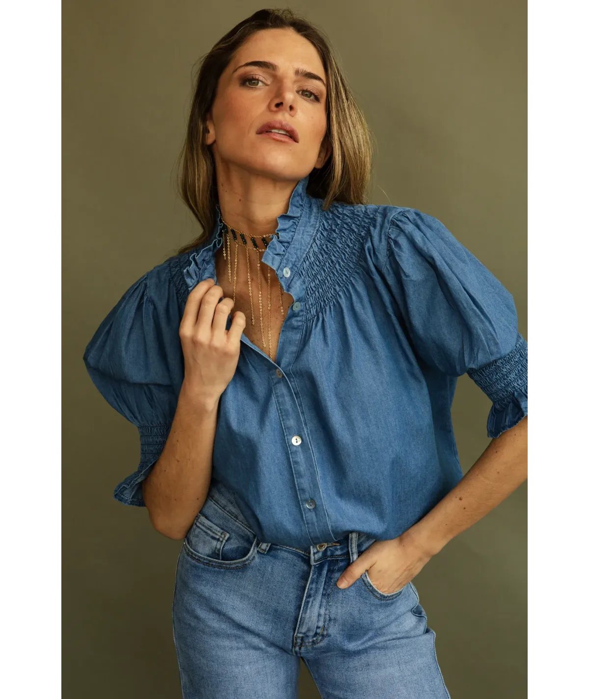 Camisa Teide Azul Oscuro