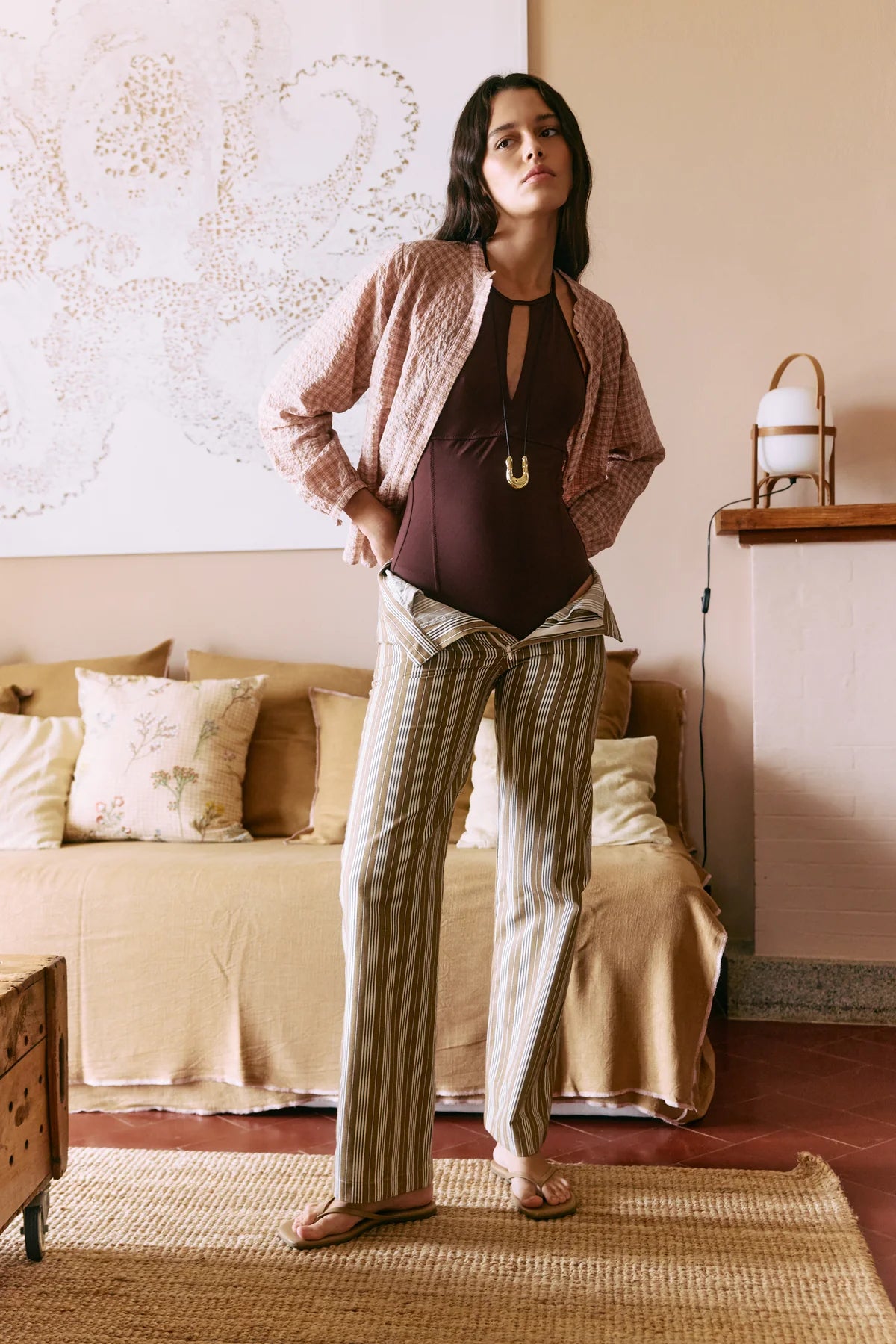 Pantalón Zoe Rayas Tostado