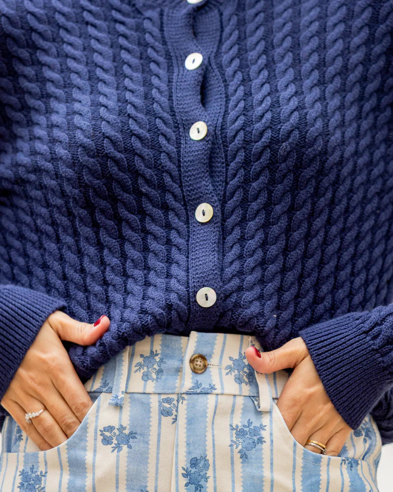 Jersey Blanca Azul Marino