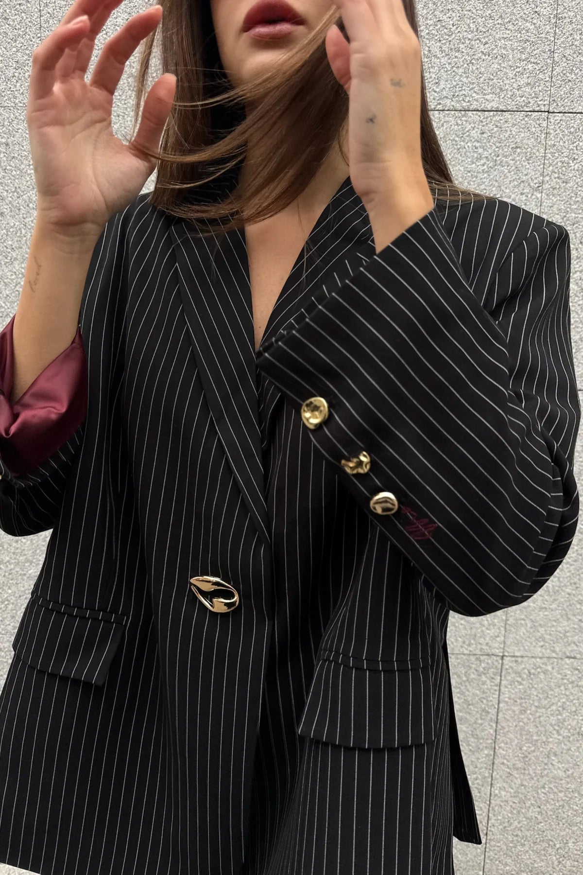 Clotilde Blazer Blackstripes