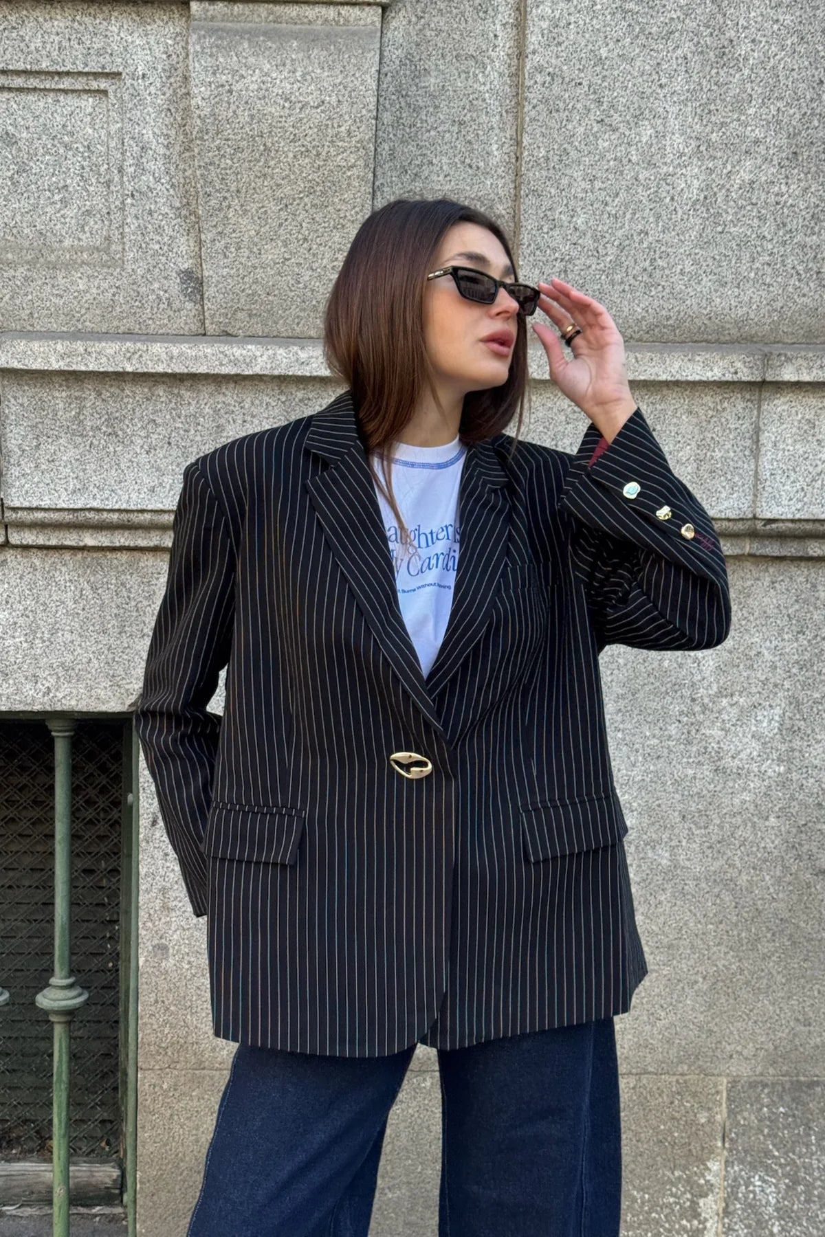Clotilde Blazer Blackstripes