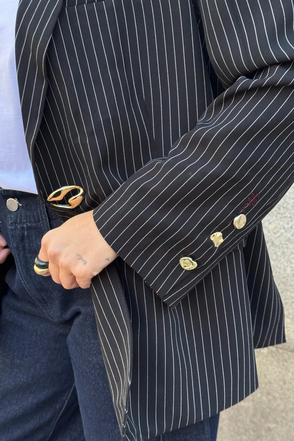 Clotilde Blazer Blackstripes