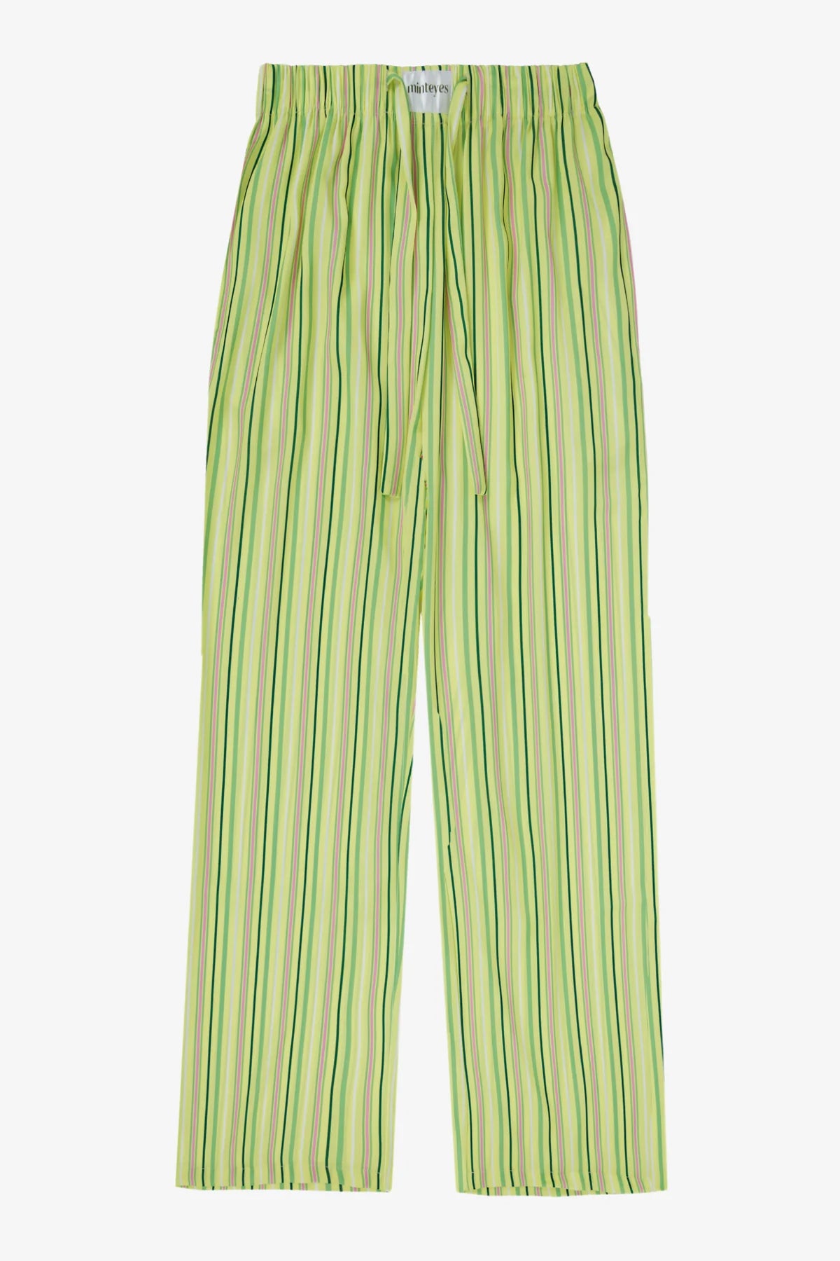 Gabrielle Satin Long Pants Yellow Stripes