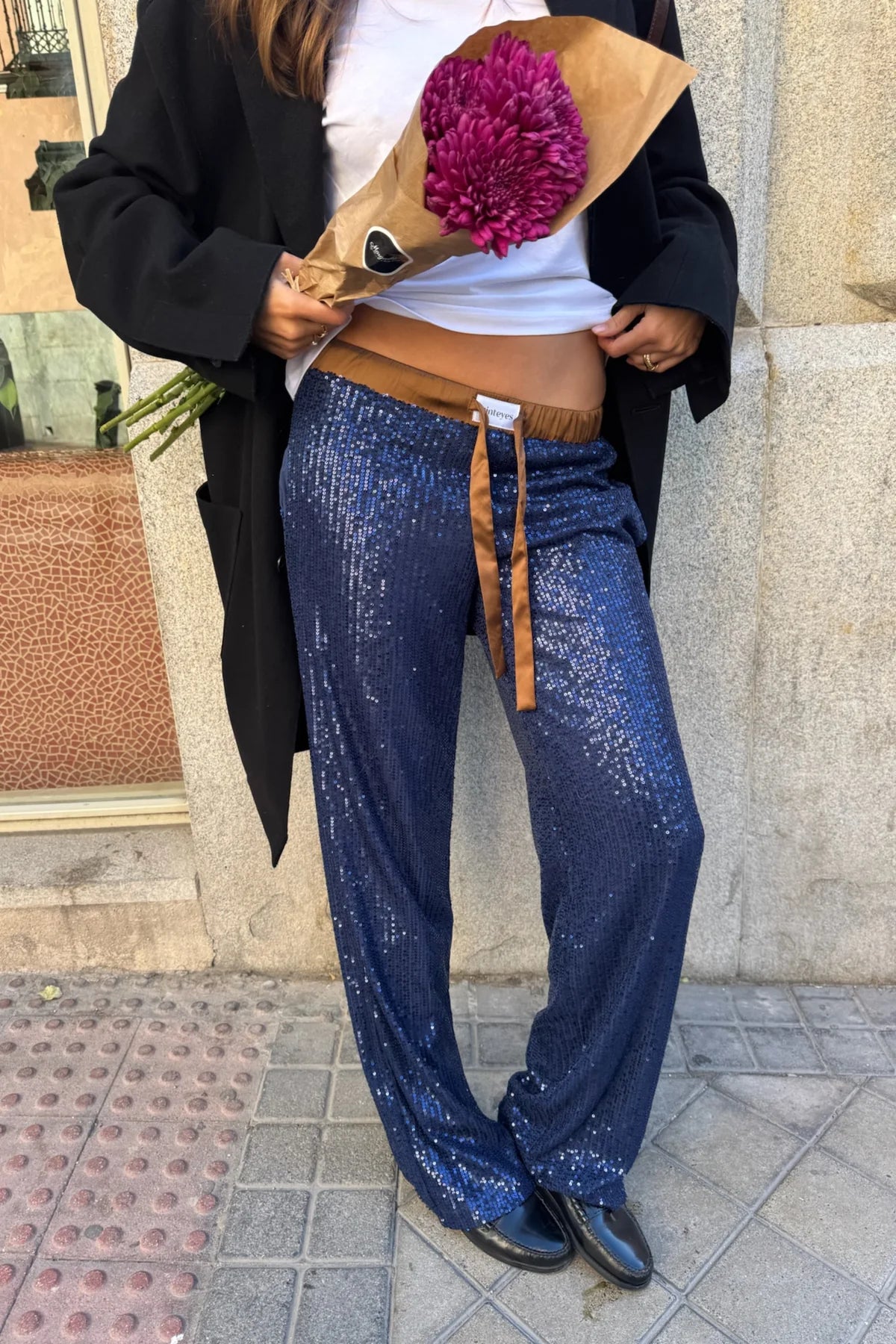 Rousse Pants Navy Blue Sequins