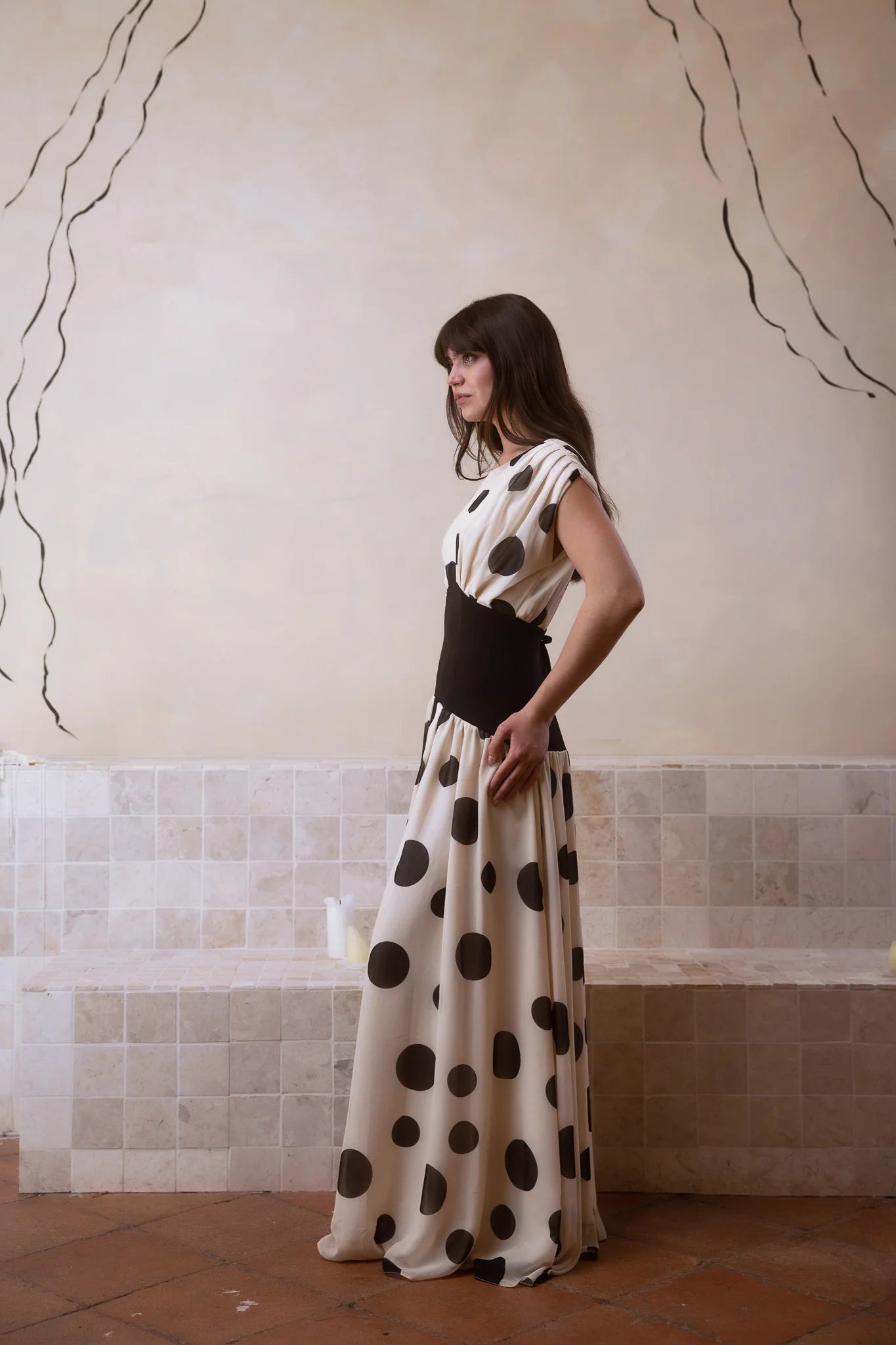 Vestido Margo Polka Cream