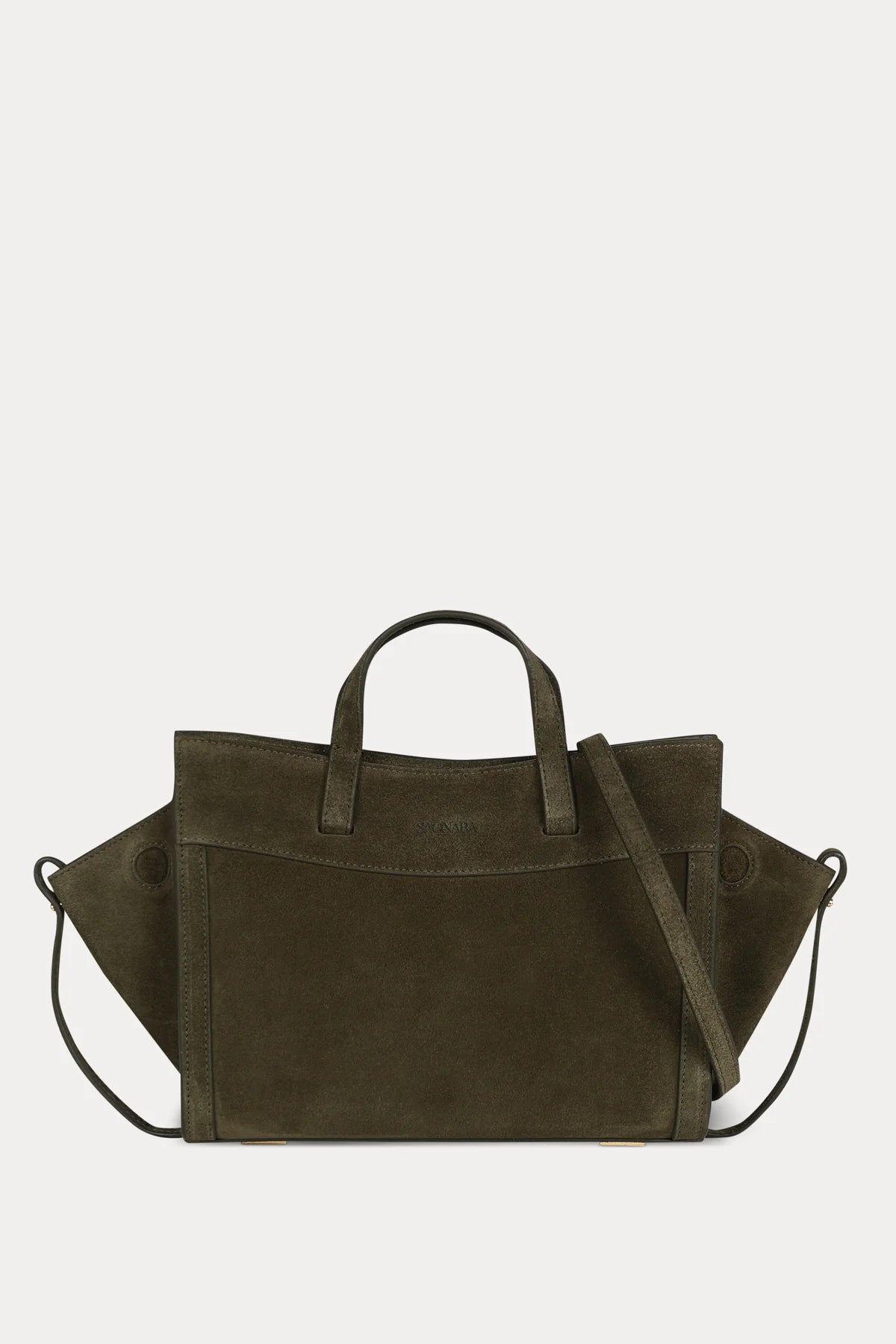 Mini Shopping Olive Suede