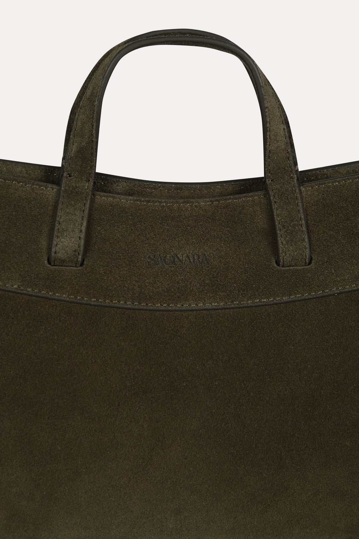 Mini Shopping Olive Suede