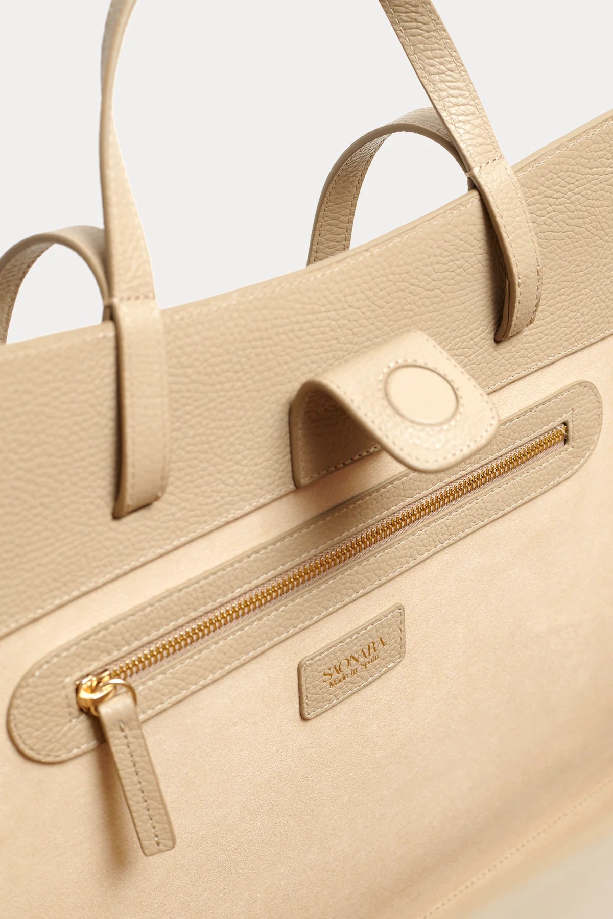 Shopping Bag Taupe Piel