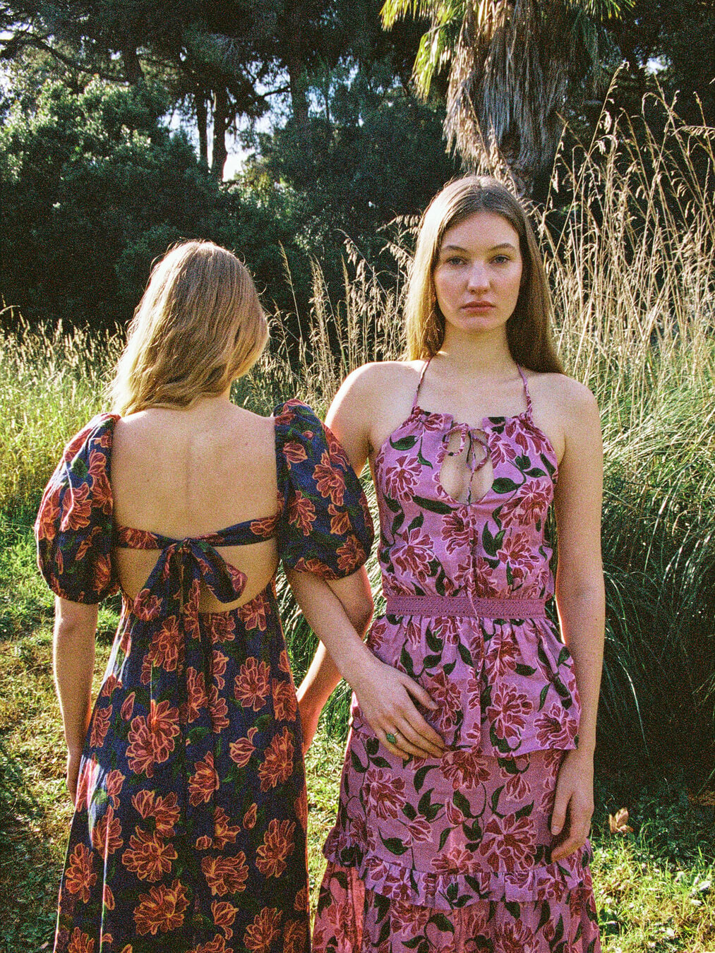 ARCANIA BLUE FLORAL PRINT DRESS