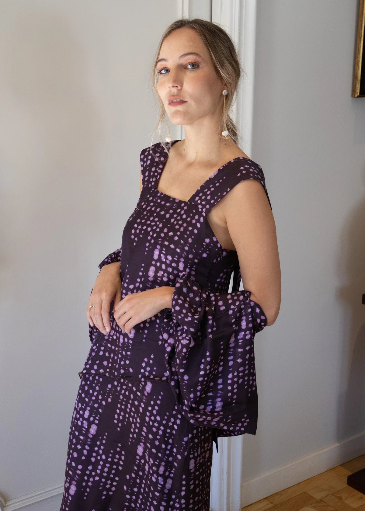 Vestido Marella Lunares Malva