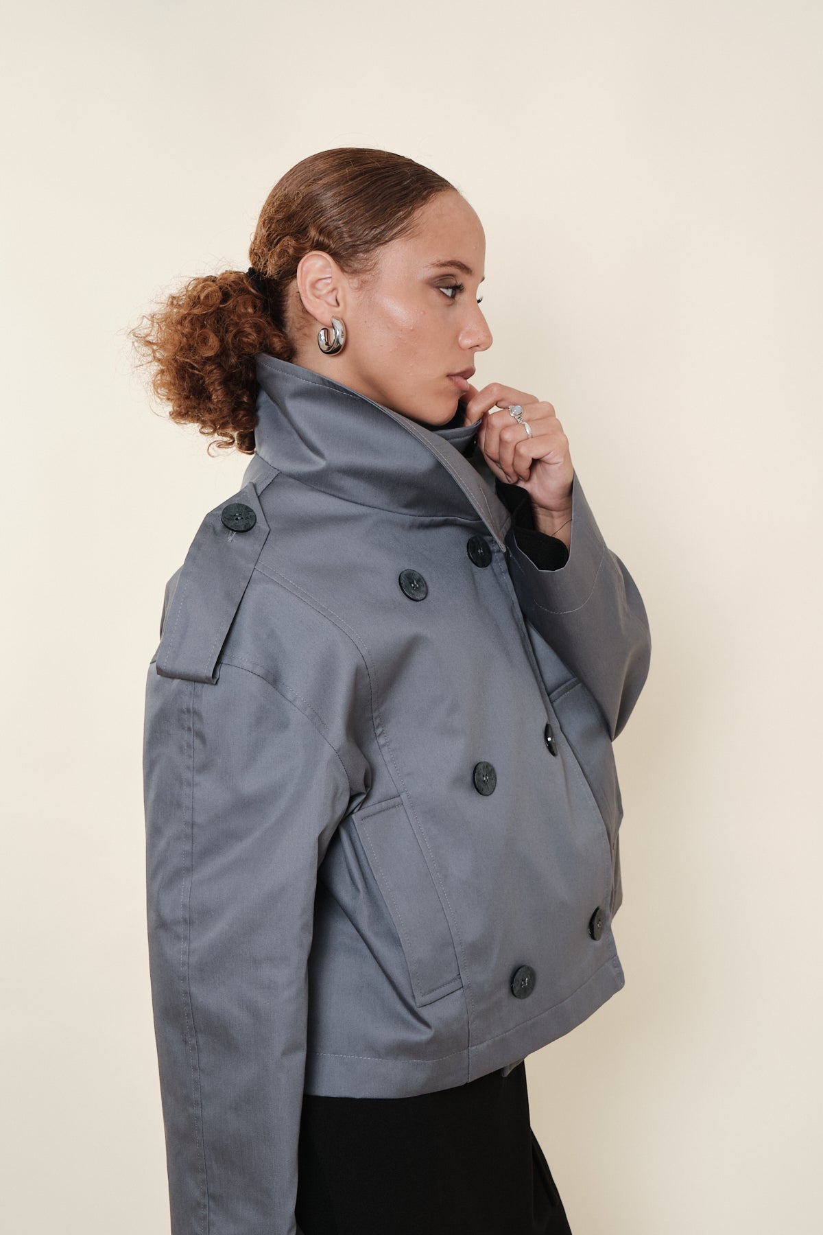 Gabardina Maca Navy
