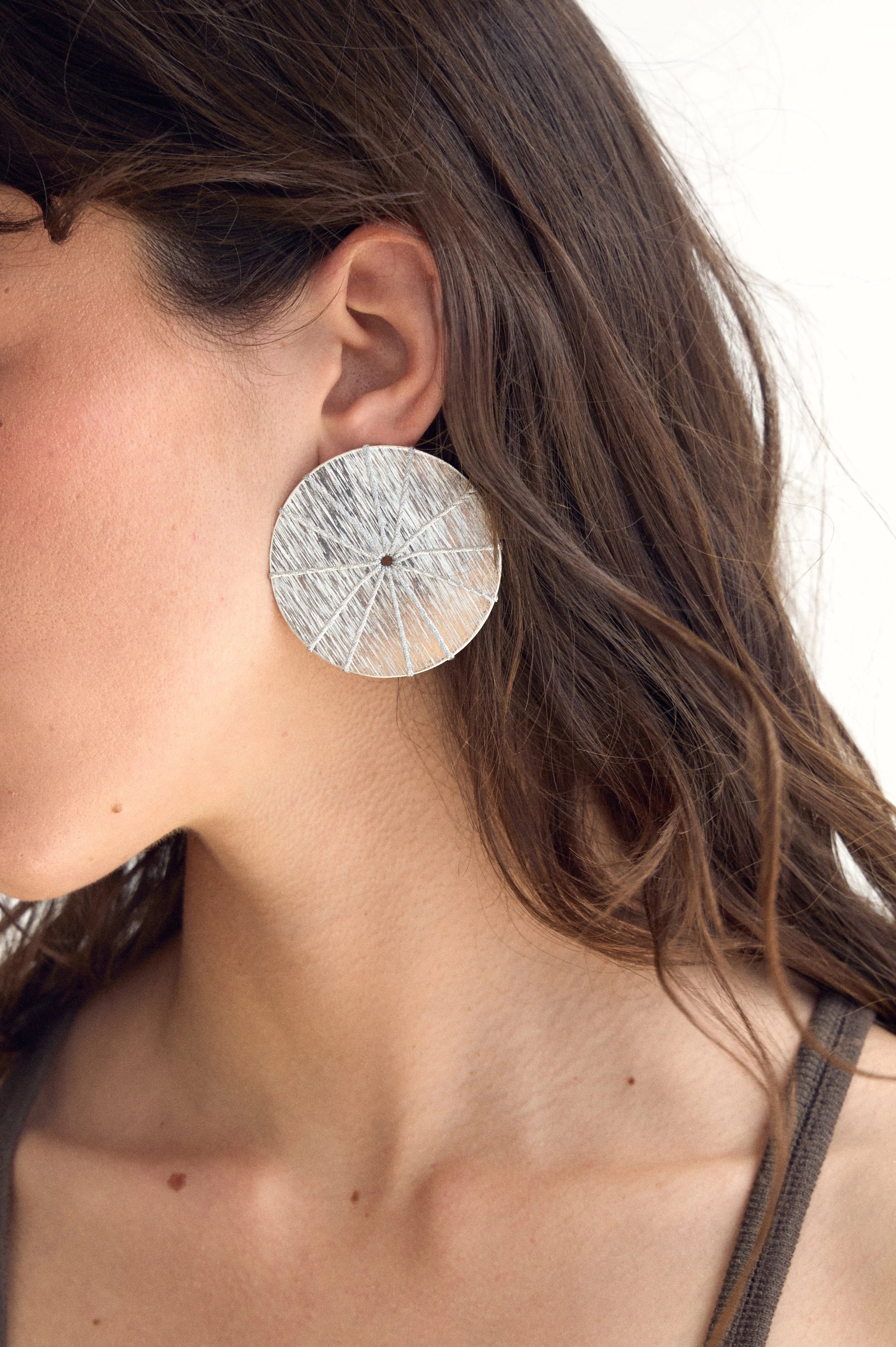 Pendientes Luna Plata