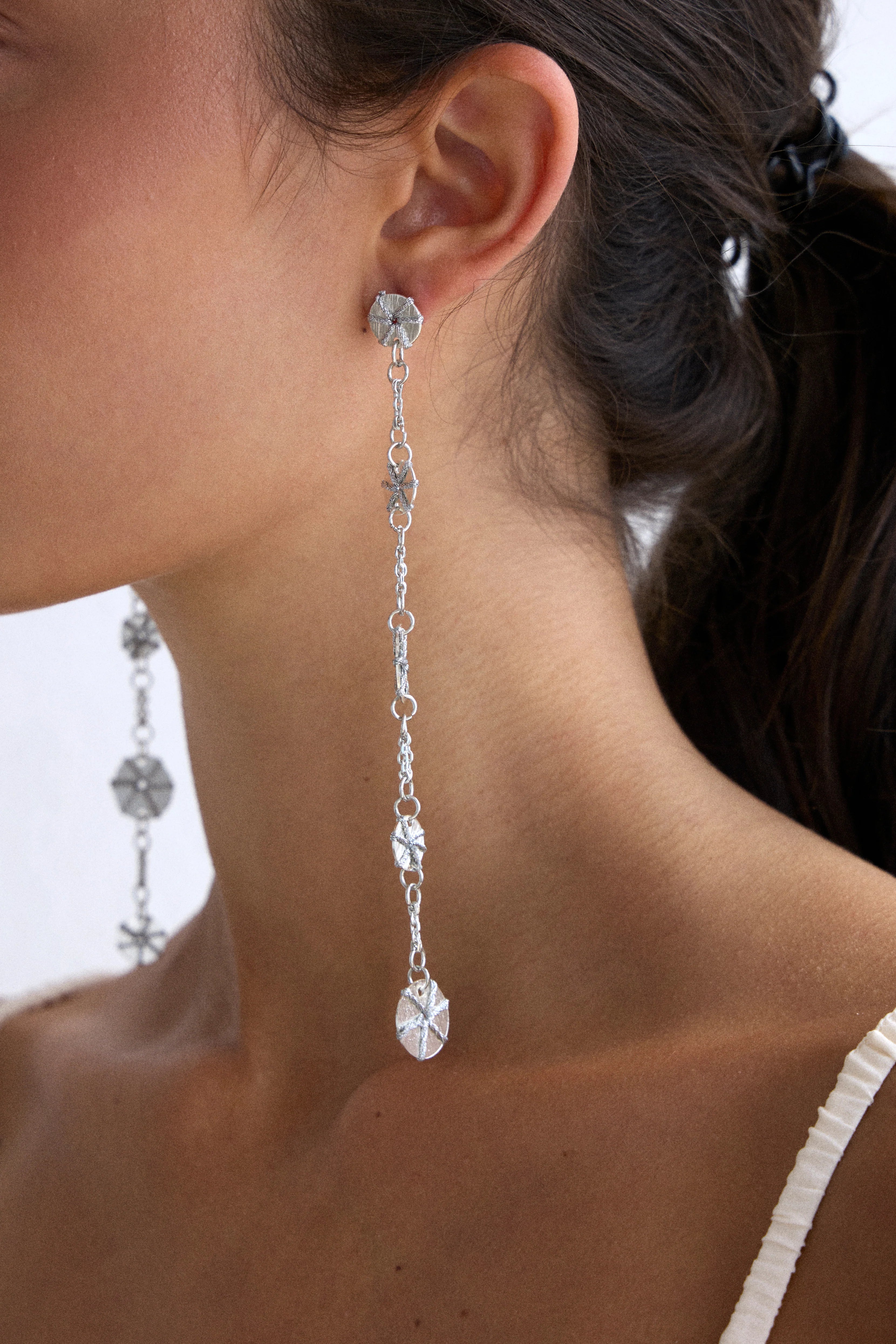 Pendientes Saturno Plata