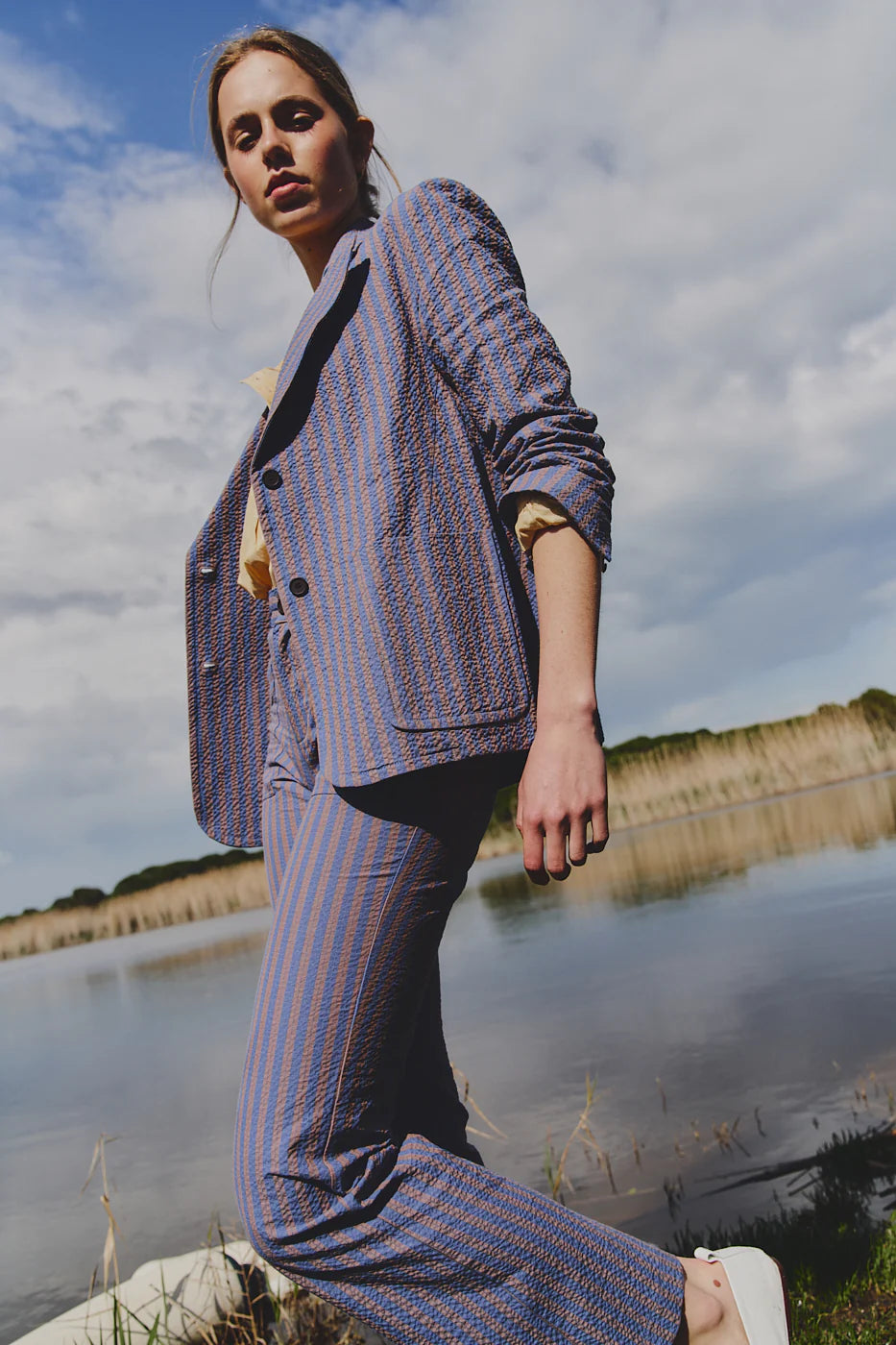 Americana Cayetana Rayas Índigo