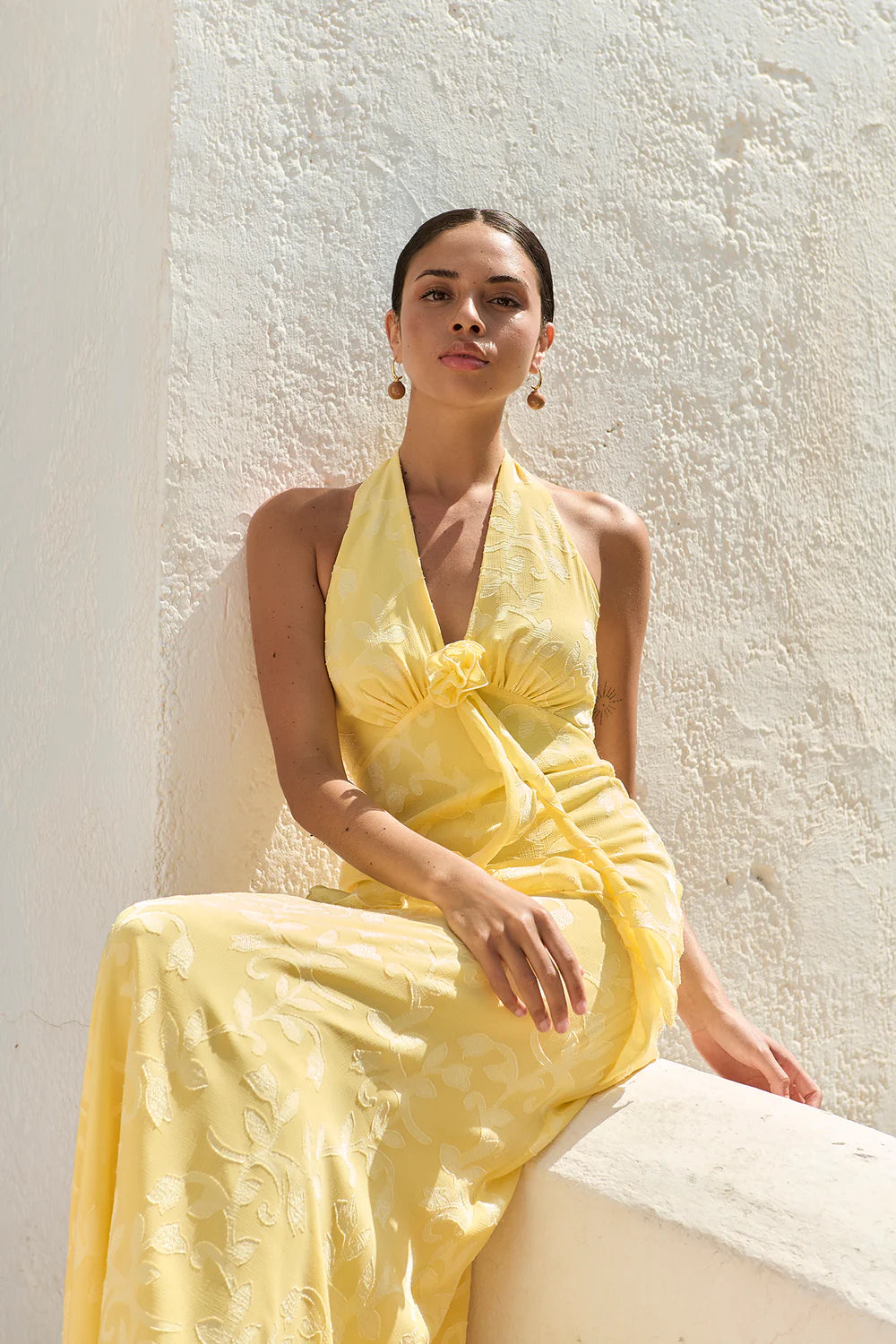 Vestido Bahía Amarillo Pastel