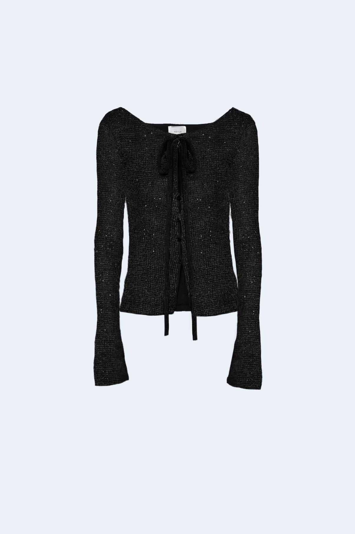 Chaqueta Punto Negra Lentejuelas