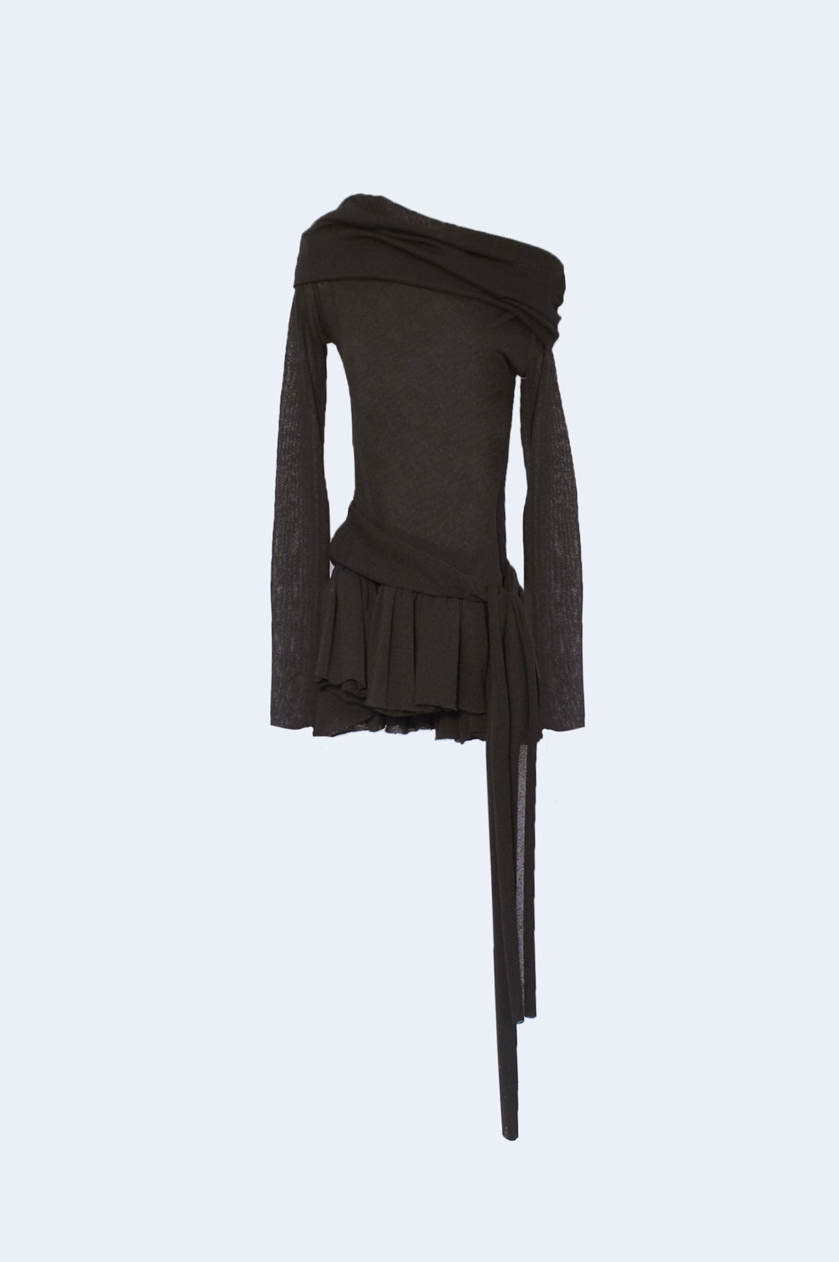 Vestido Mini Negro Semitransparente