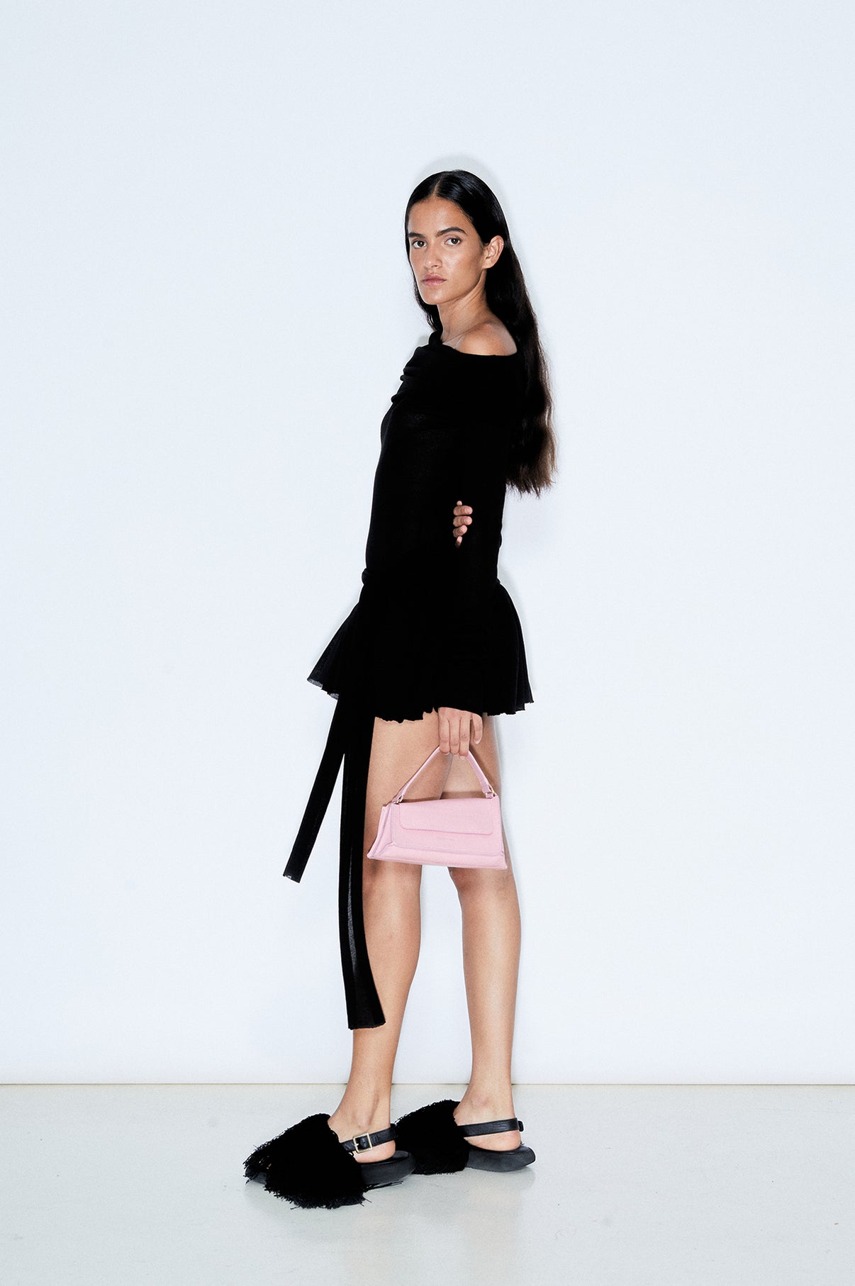 Vestido Mini Negro Semitransparente