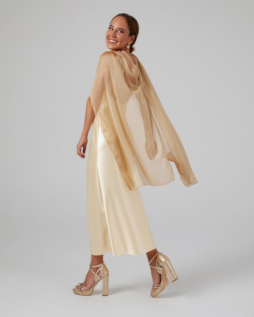 Golden Long Cape