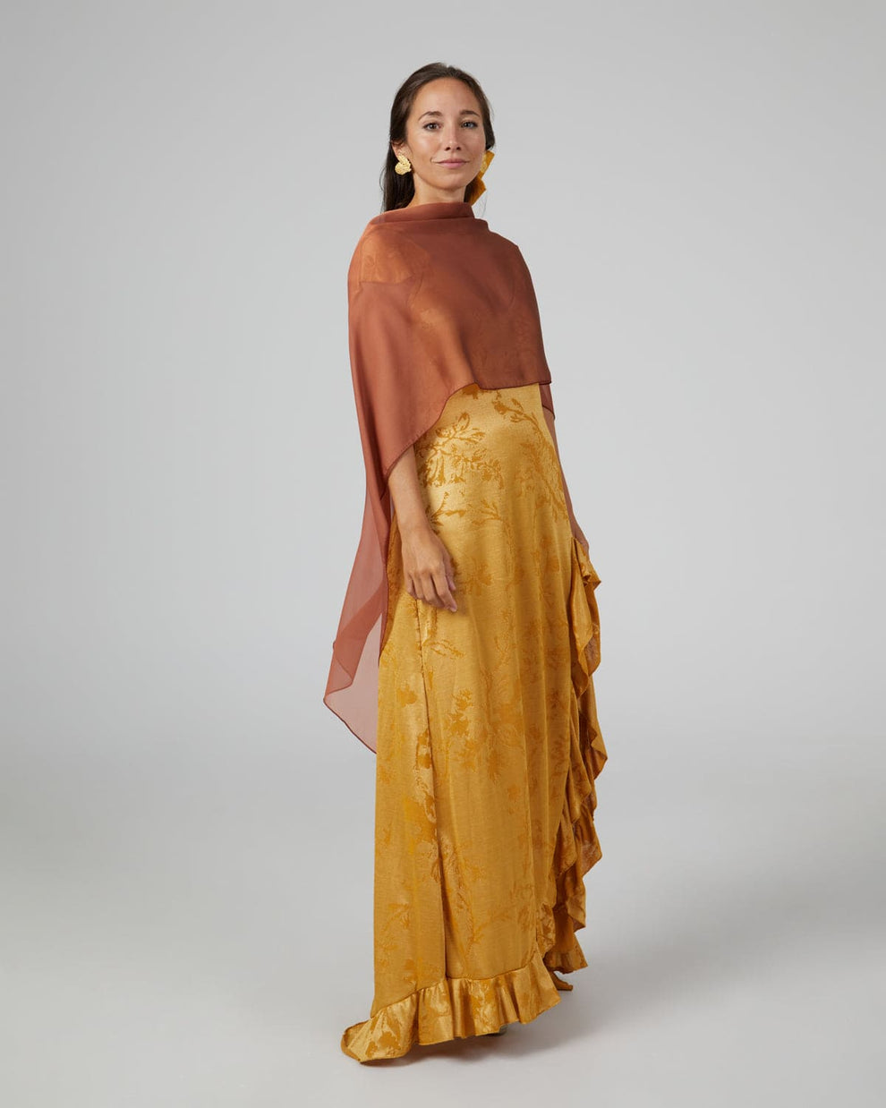 Caramel Brown Long Cape