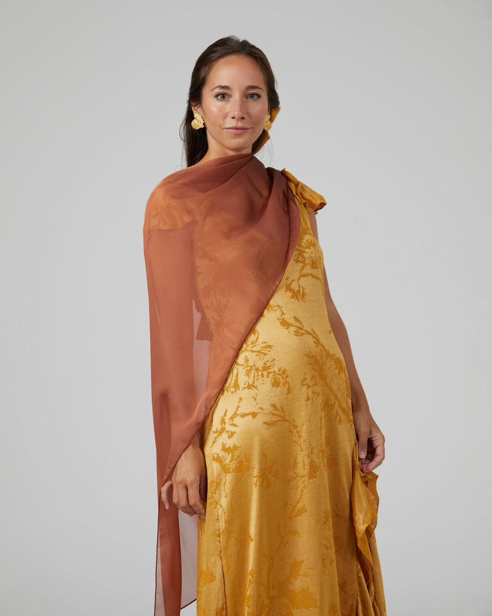 Caramel Brown Long Cape