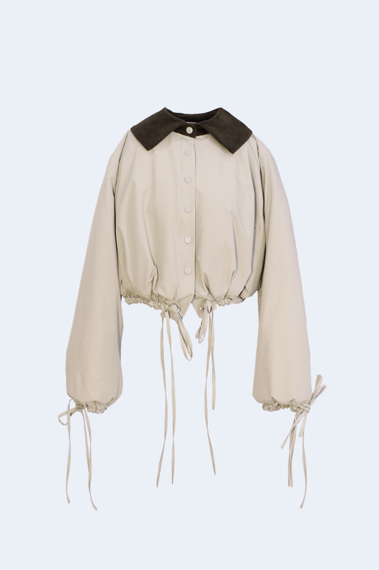 Bomber Gabardina Volumen Beige