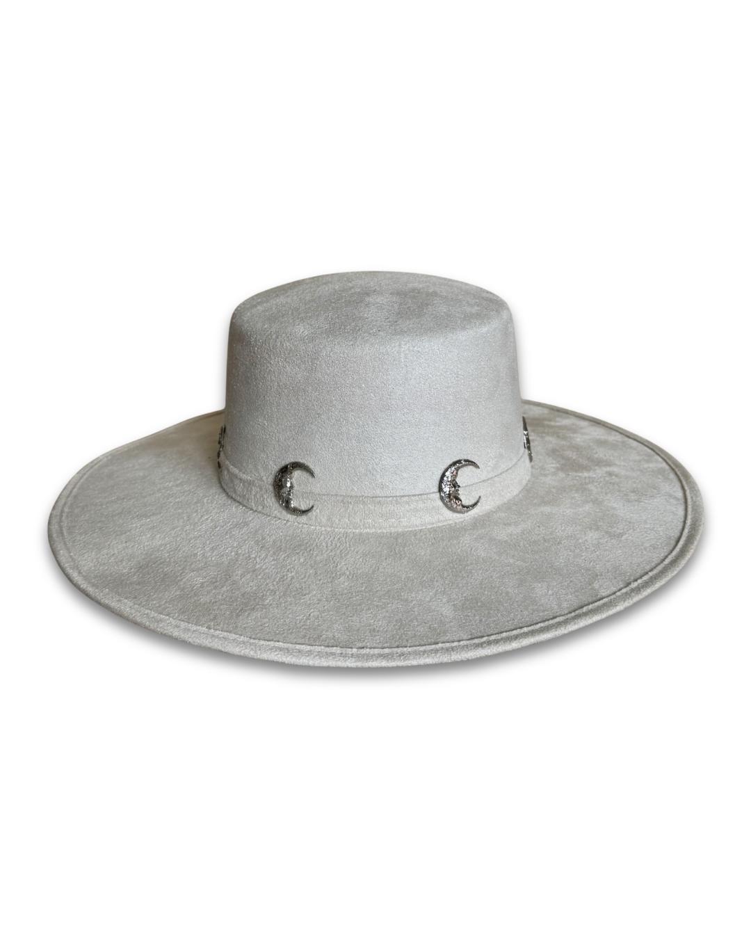 Sombrero Cordobés Blanco Lunas Plata