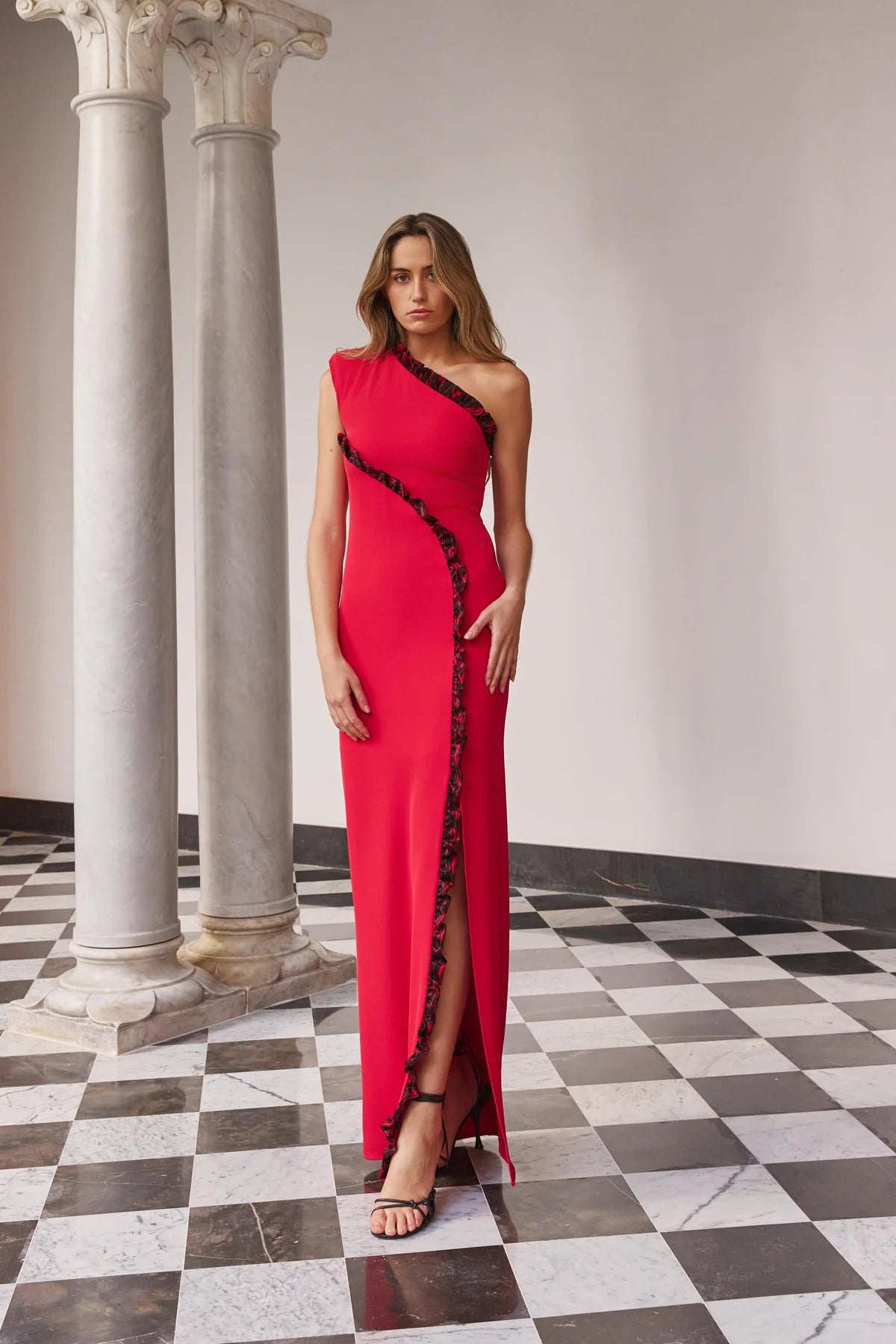 Vestido Largo Vexar Red & Black