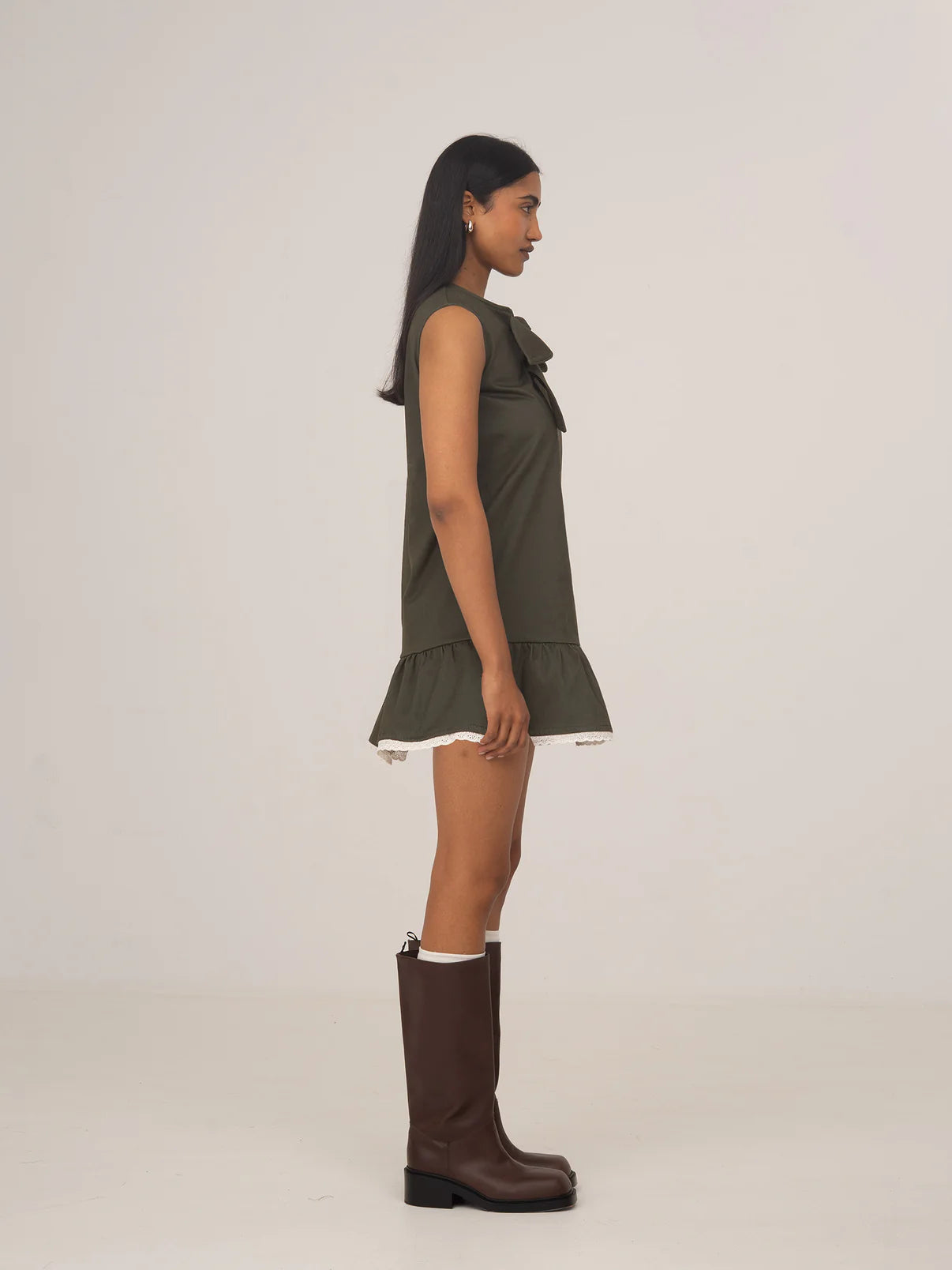 IVY GREEN SLEEVELESS MINI DRESS