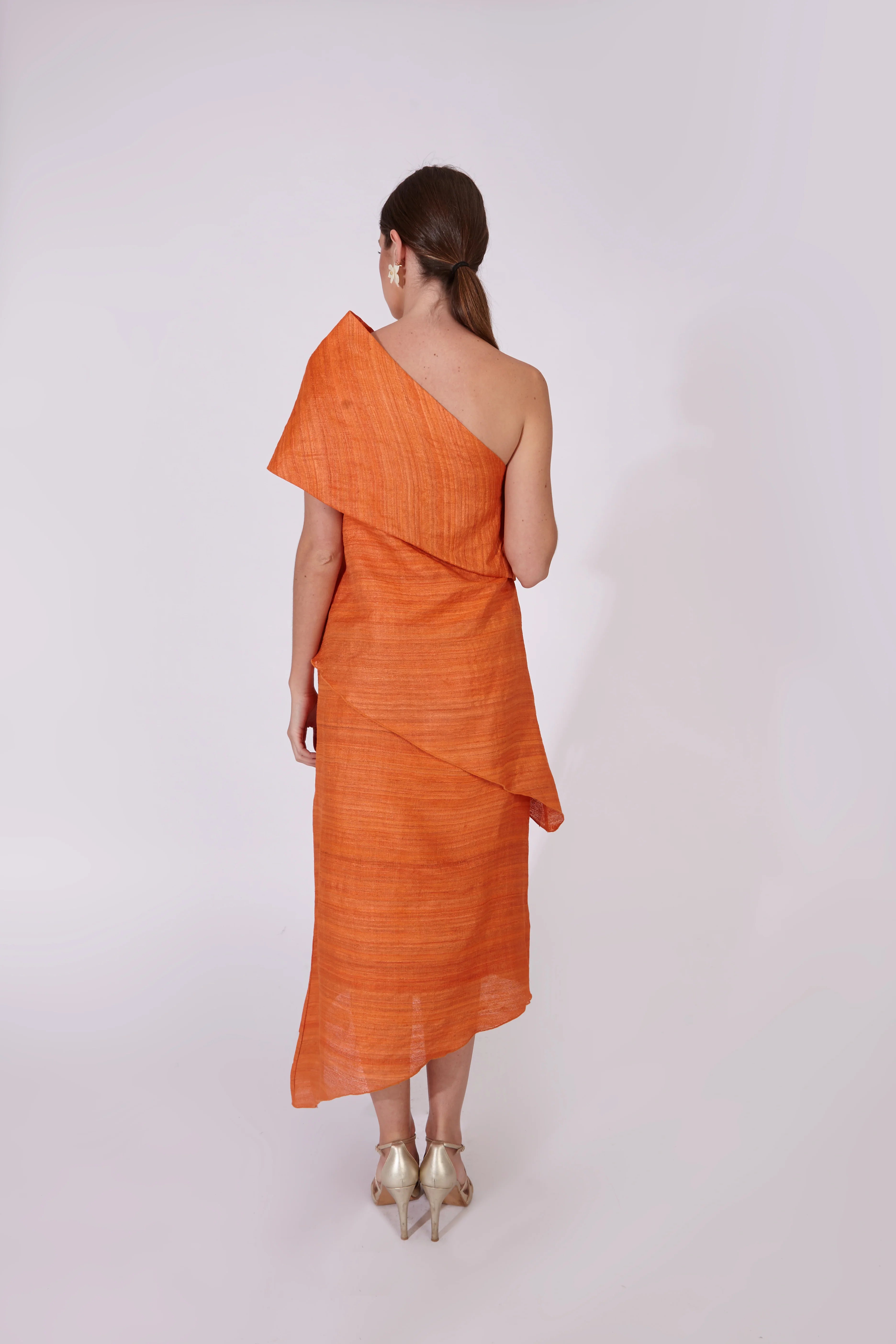 Vestido Chanderi Neranja 100% Seda