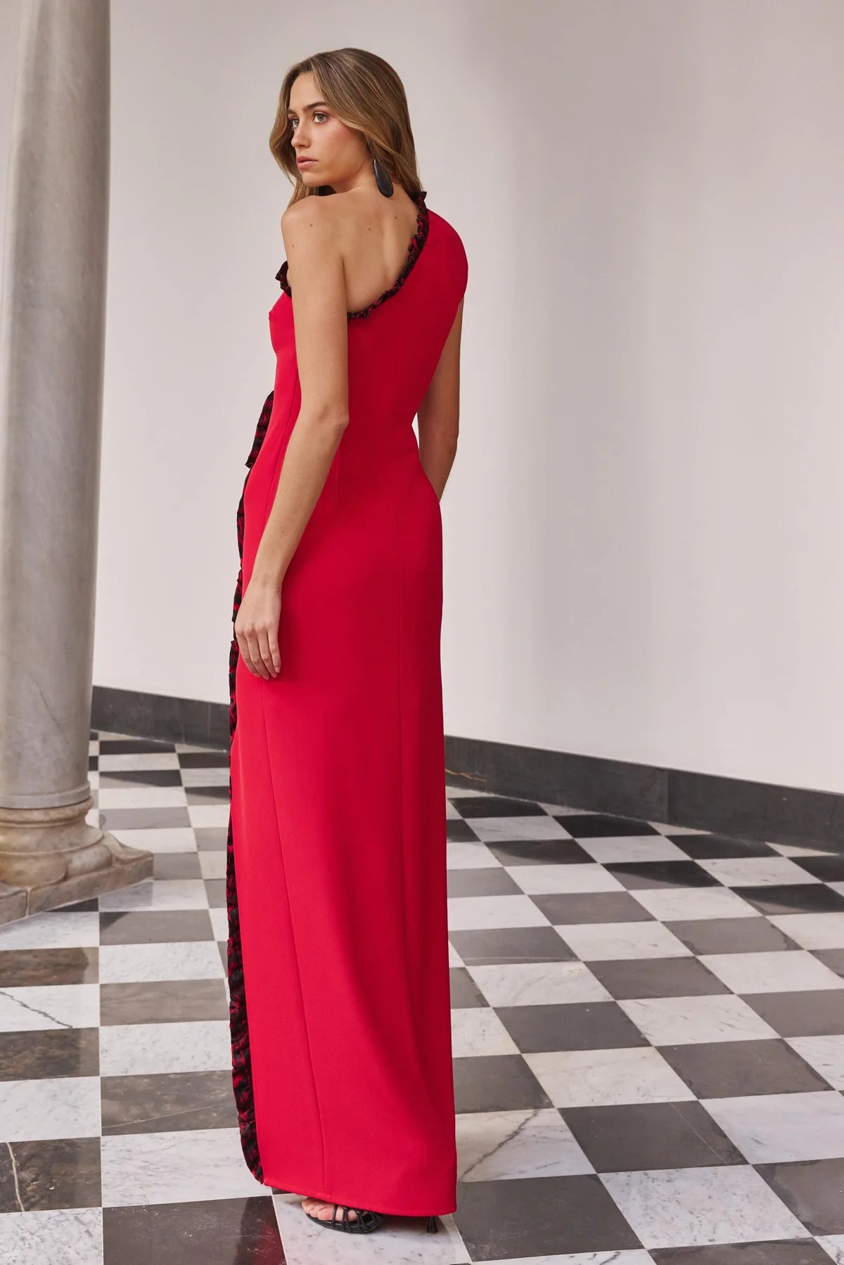 Vestido Largo Vexar Red & Black