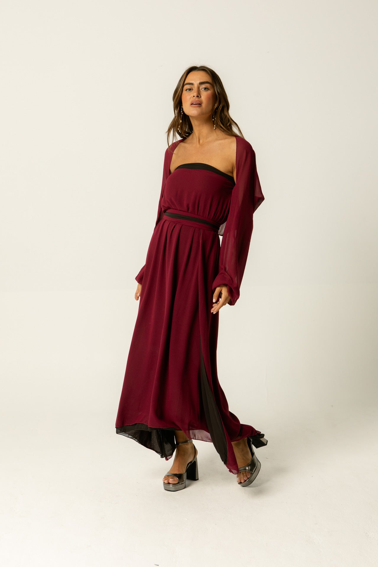 Vestido Lurea Burdeos