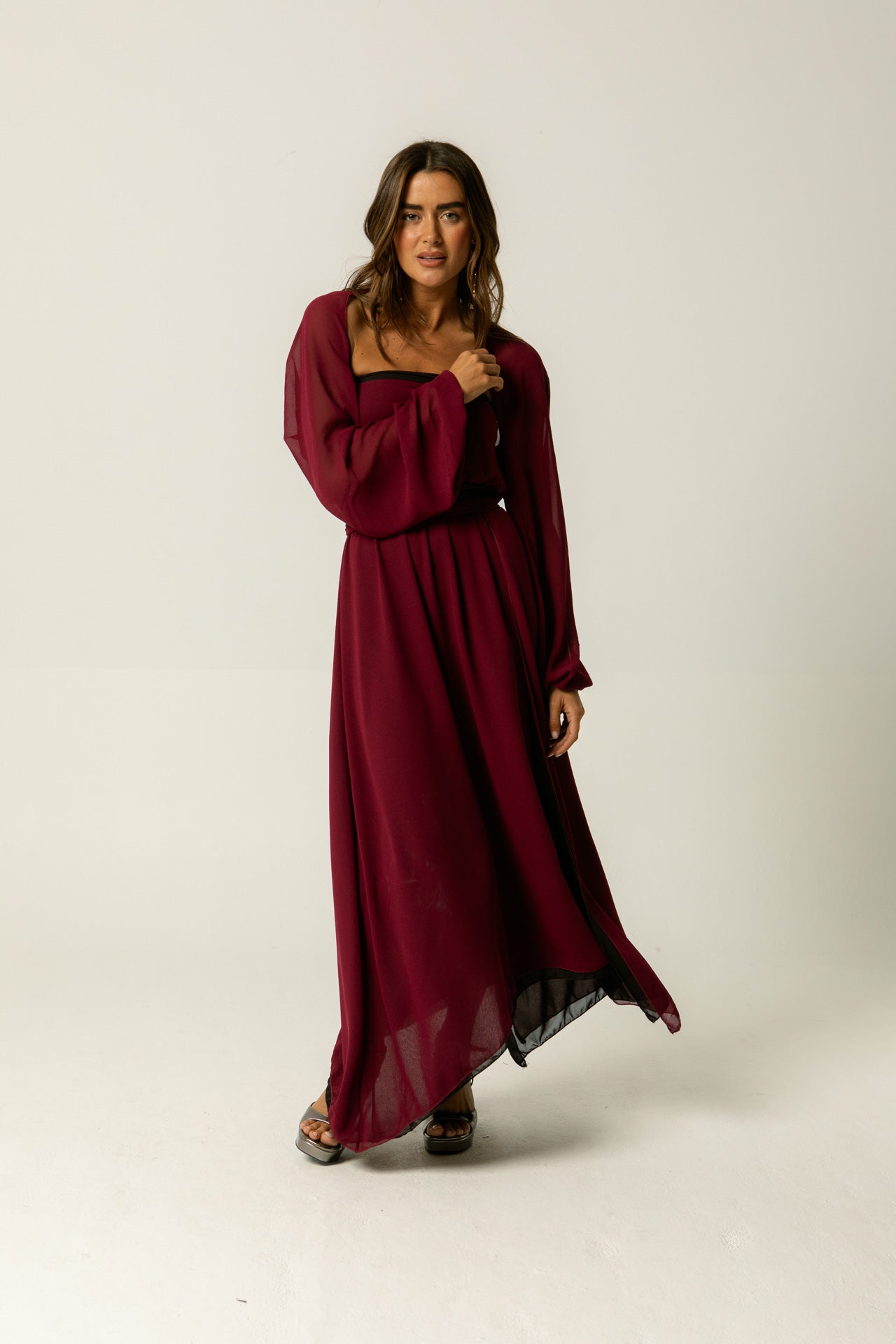 Vestido Lurea Burdeos