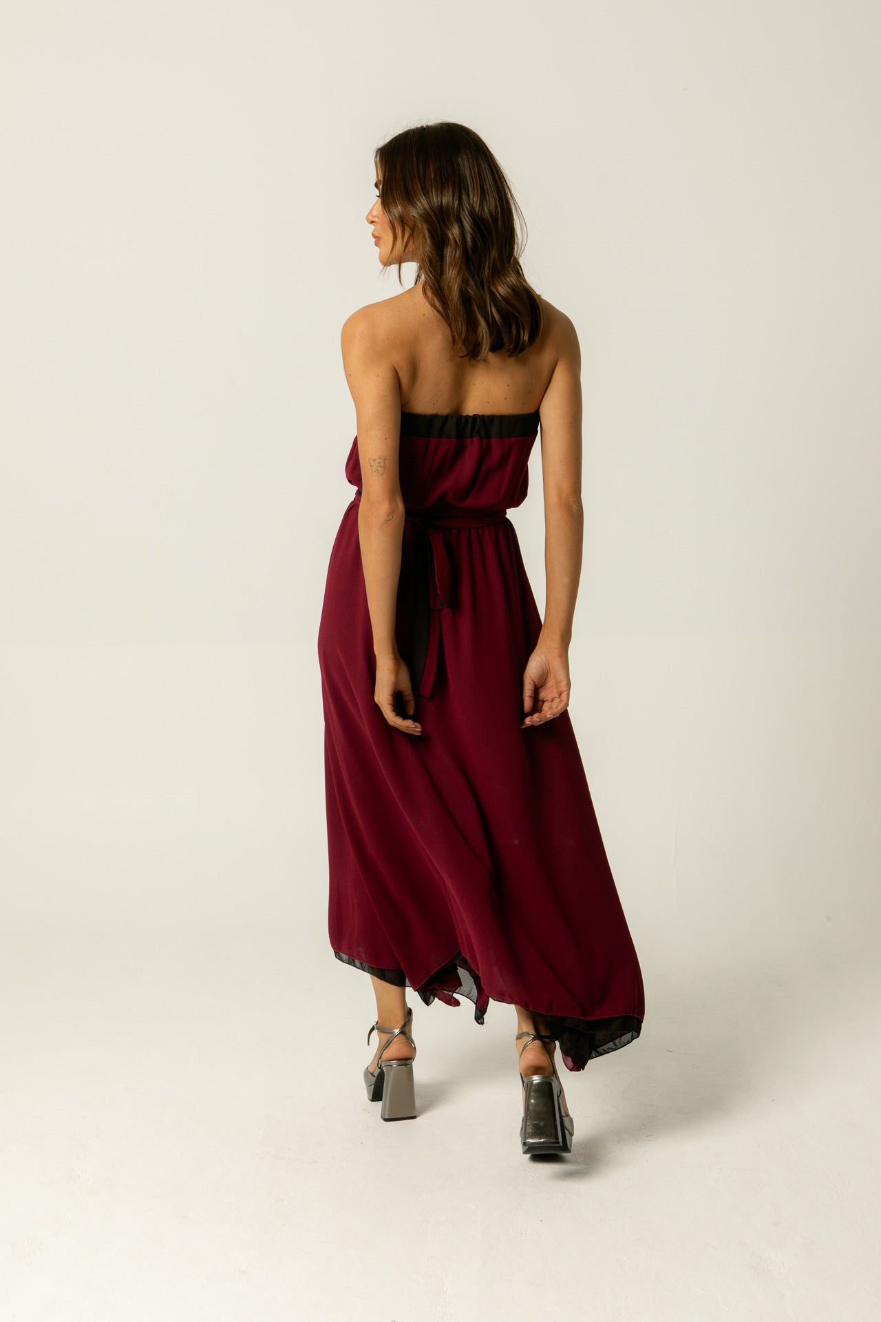 Vestido Lurea Burdeos